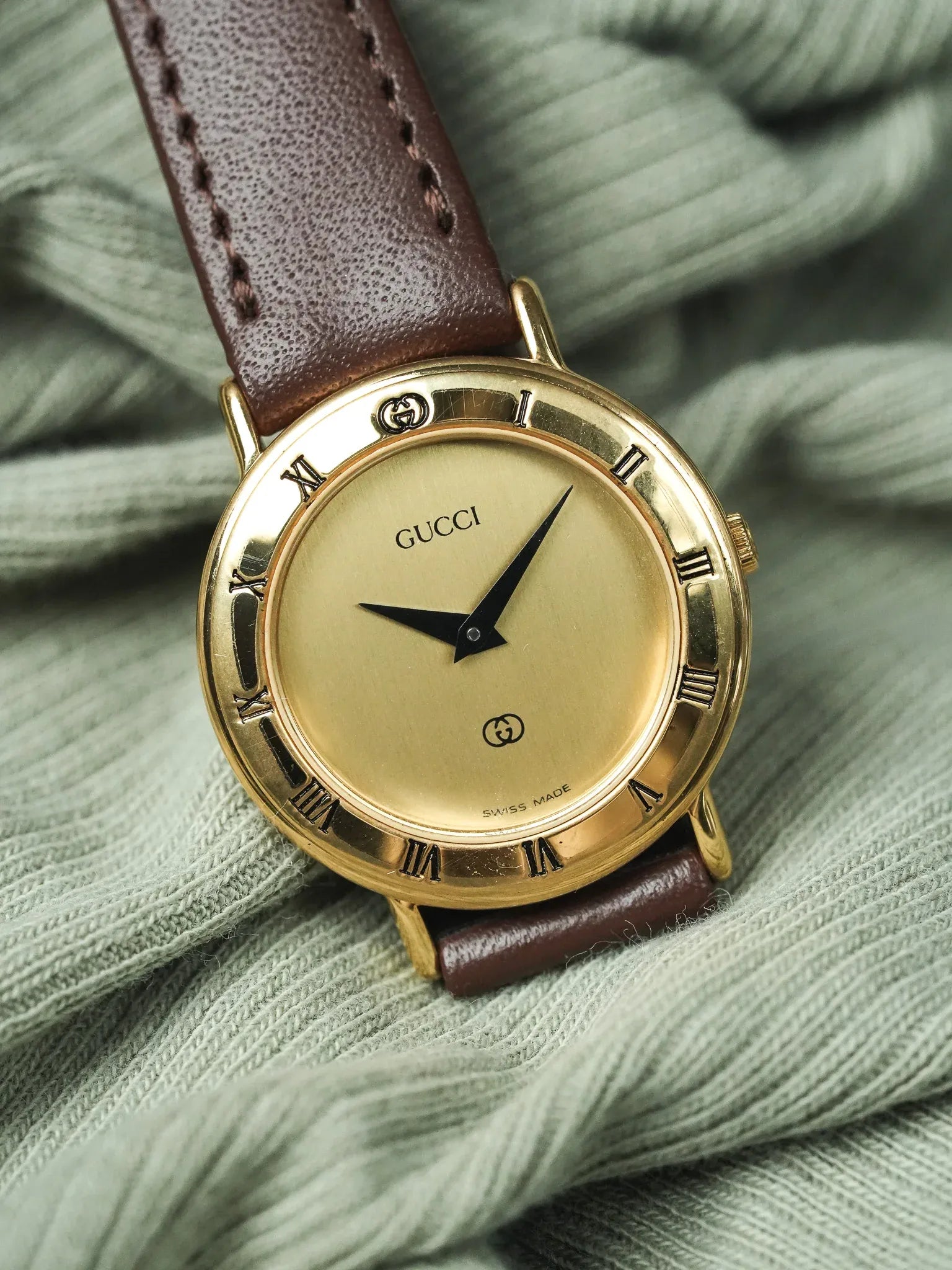 Gucci - Mini Ronde Or Cadran Or - 1990s - Atelier Victor