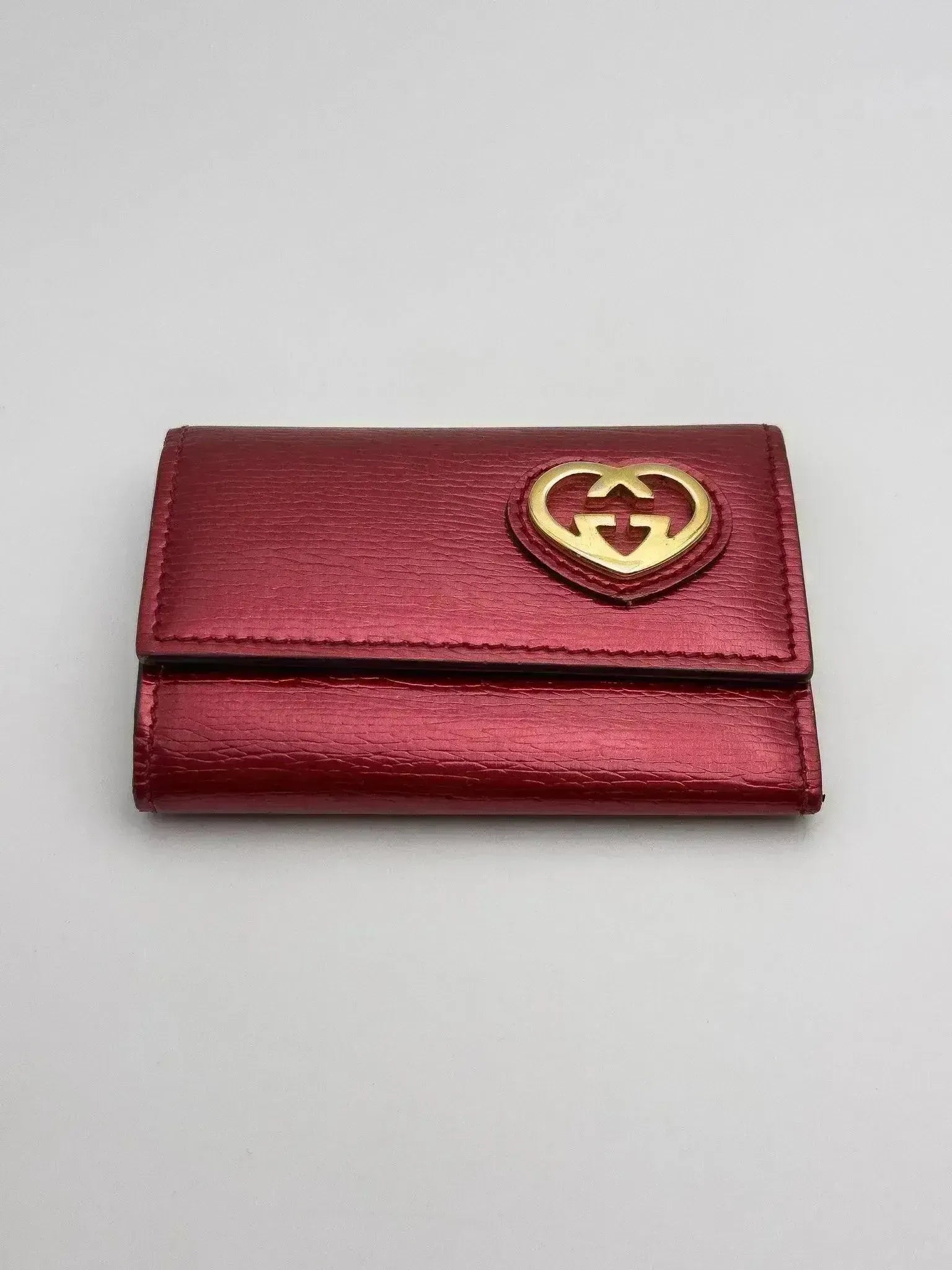 GUCCI レッド レザー キーホルダー 本革　グッチ　ヴィンテージ Gucci - Keyholder Love Vintage Red