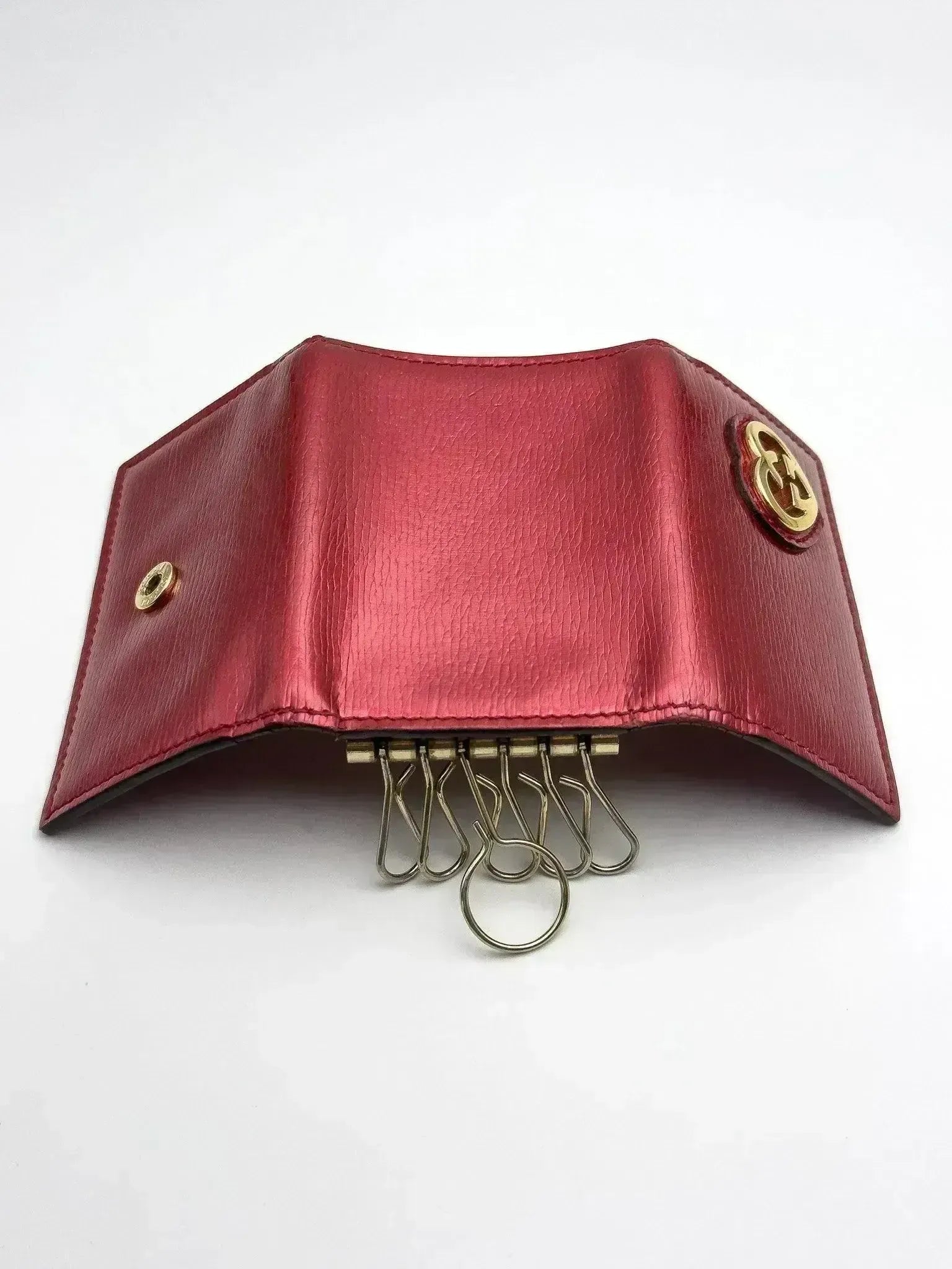 GUCCI レッド レザー キーホルダー 本革　グッチ　ヴィンテージ Gucci Gマーク レザーキーリング（赤） – Vintage Shop Rococo