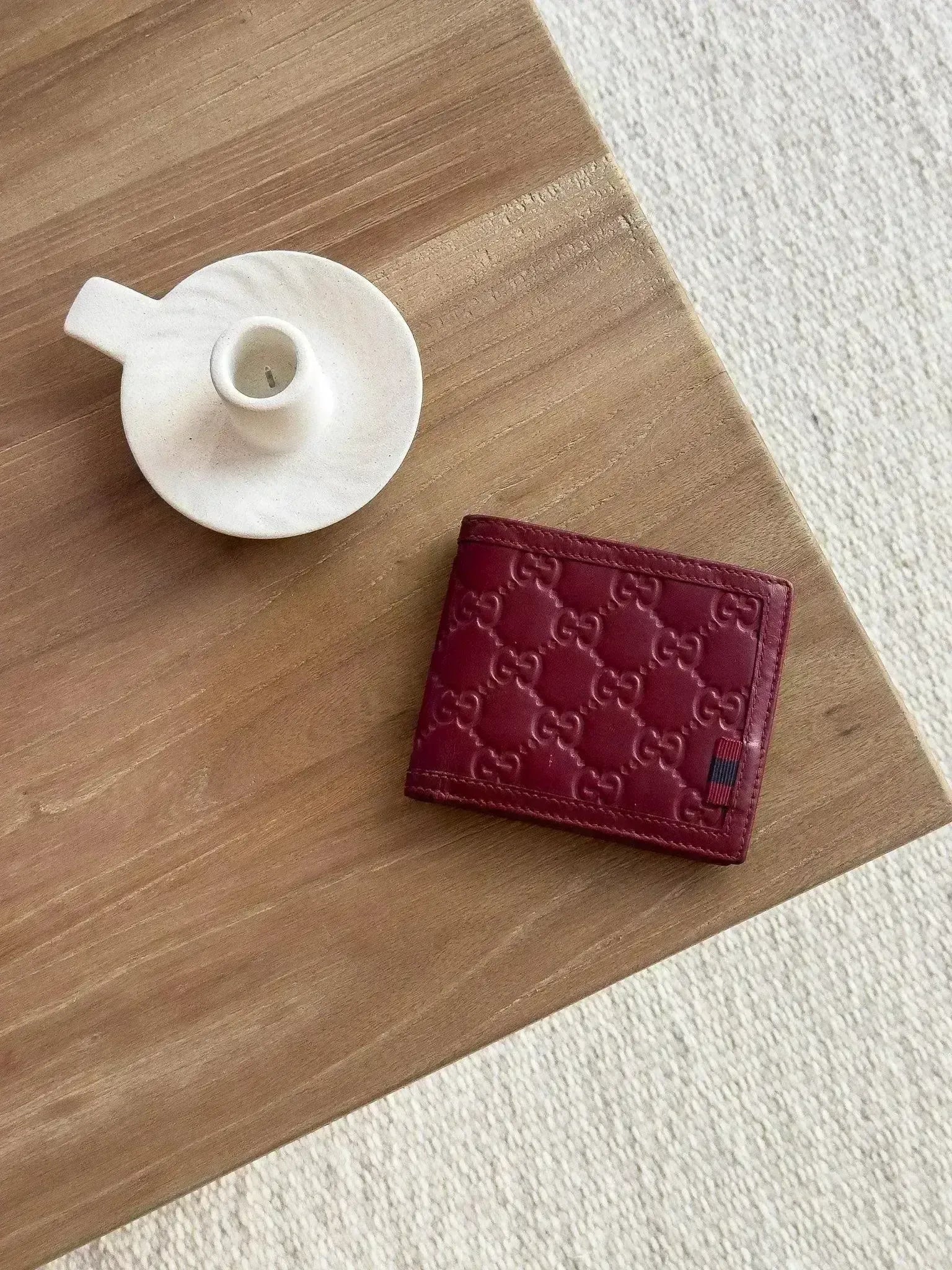 Gucci - Wallet In leather GG Bordeaux