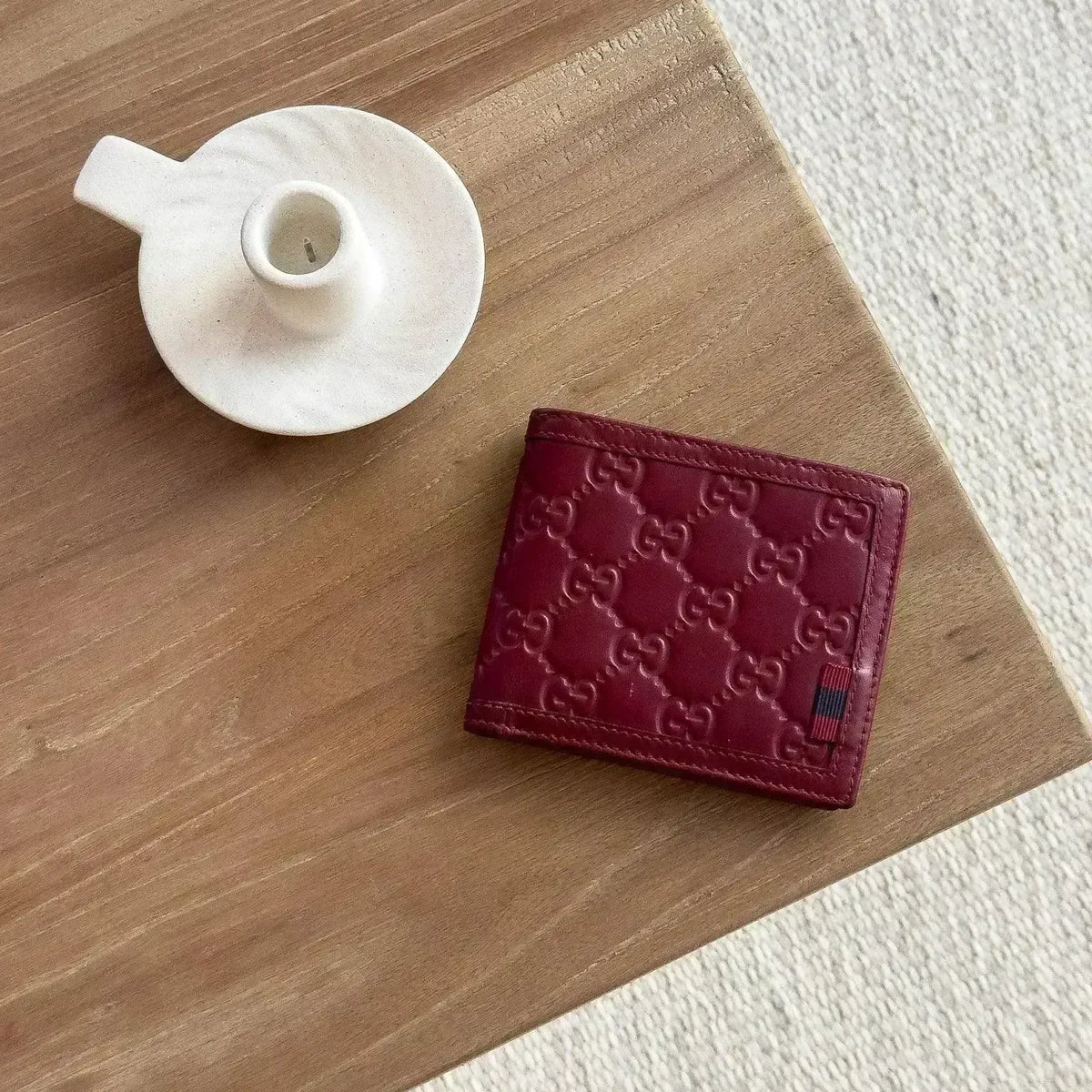 Gucci - Wallet In leather GG Bordeaux