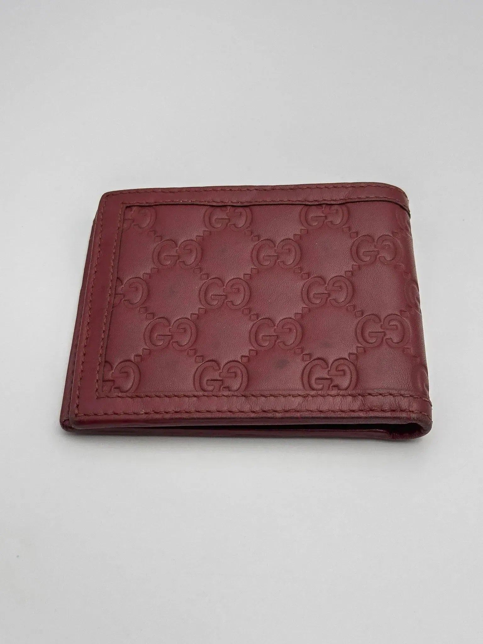 Gucci - Portefeuille en cuir GG bordeaux - Atelier Victor