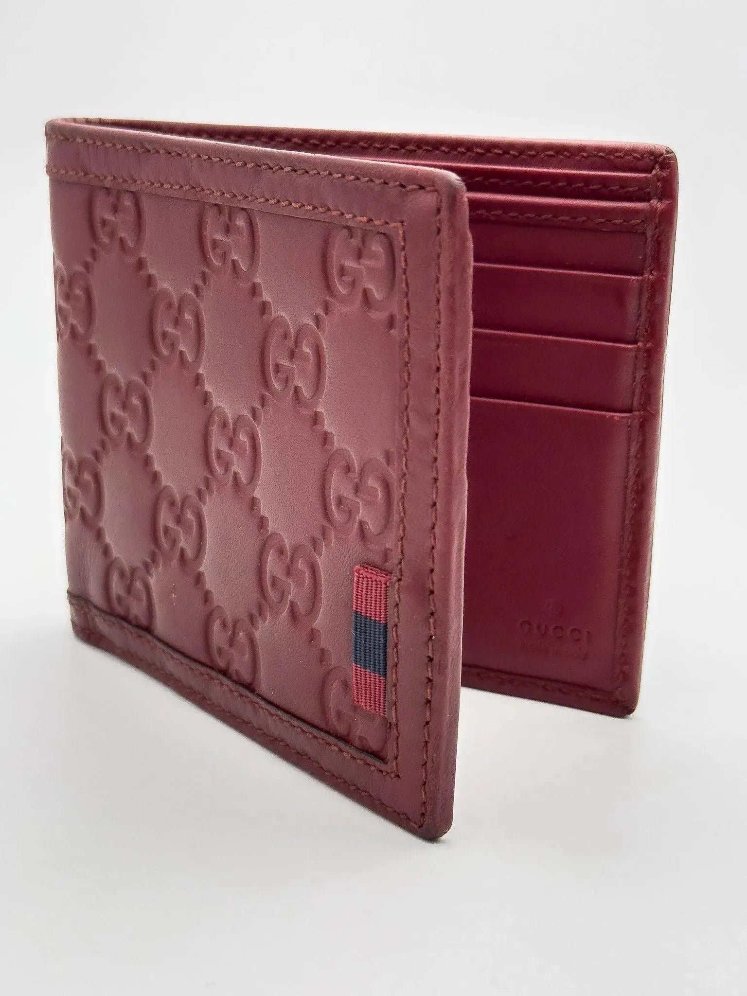 Gucci - Portefeuille en cuir GG bordeaux - Atelier Victor - Vintage  Shop