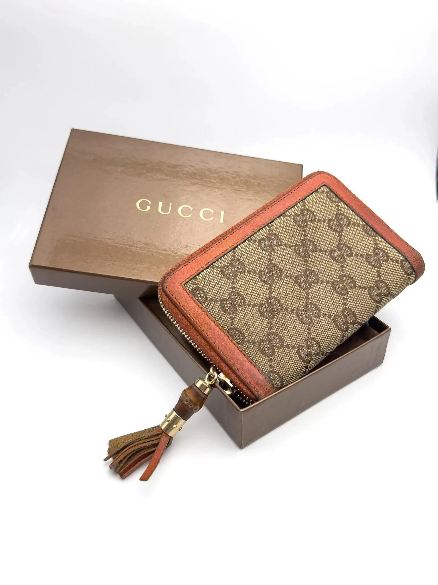 Gucci - Portefeuille en toile GG cuir Orange - Atelier Victor Paris - Vintage Watch Shop Dubai