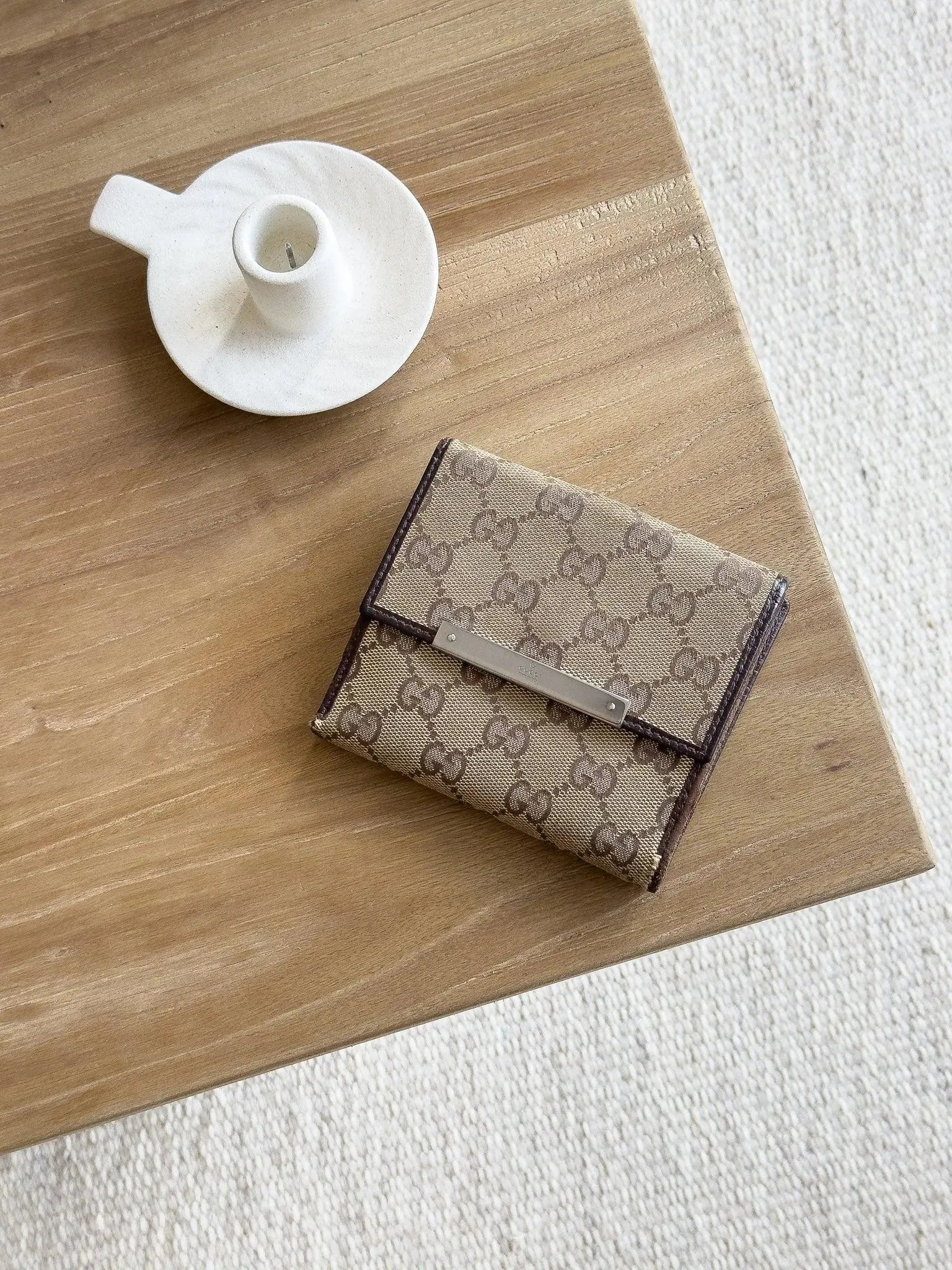Gucci - Portefeuille en toile GG Marron - Atelier Victor Paris - Vintage Watch Shop Dubai