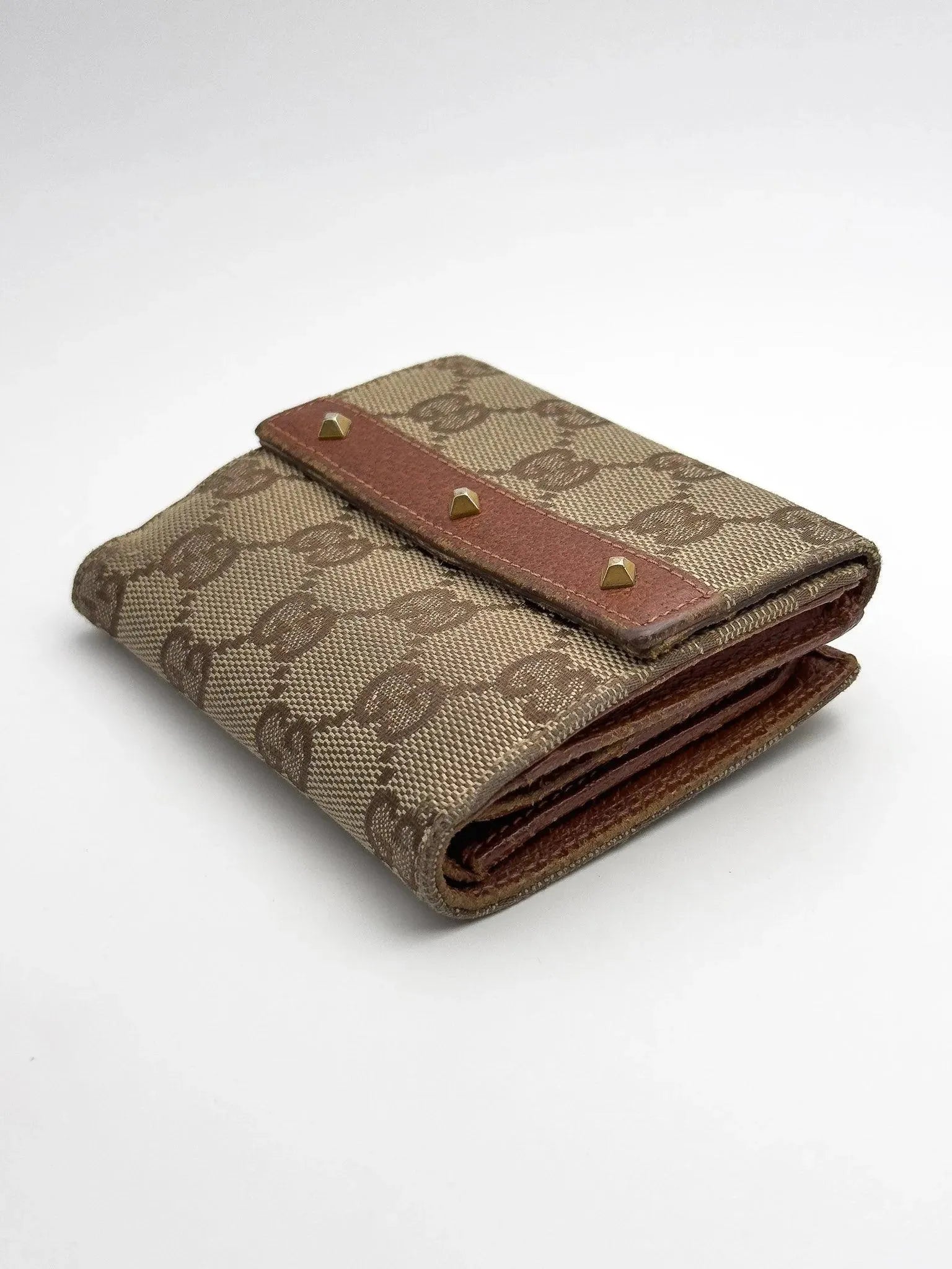 Gucci - Portefeuille en toile GG Marron Clous - Atelier Victor Paris - Vintage Watch Shop Dubai