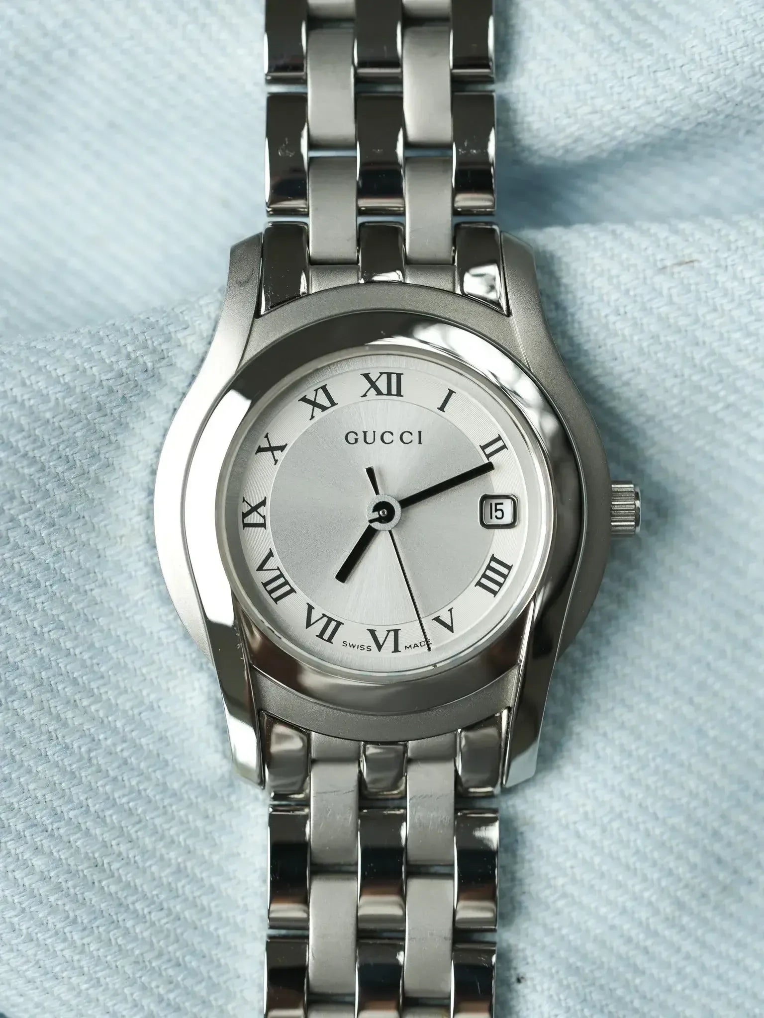 Gucci - Round Steel Polished & Brushed Steel Mesh Bracelet 