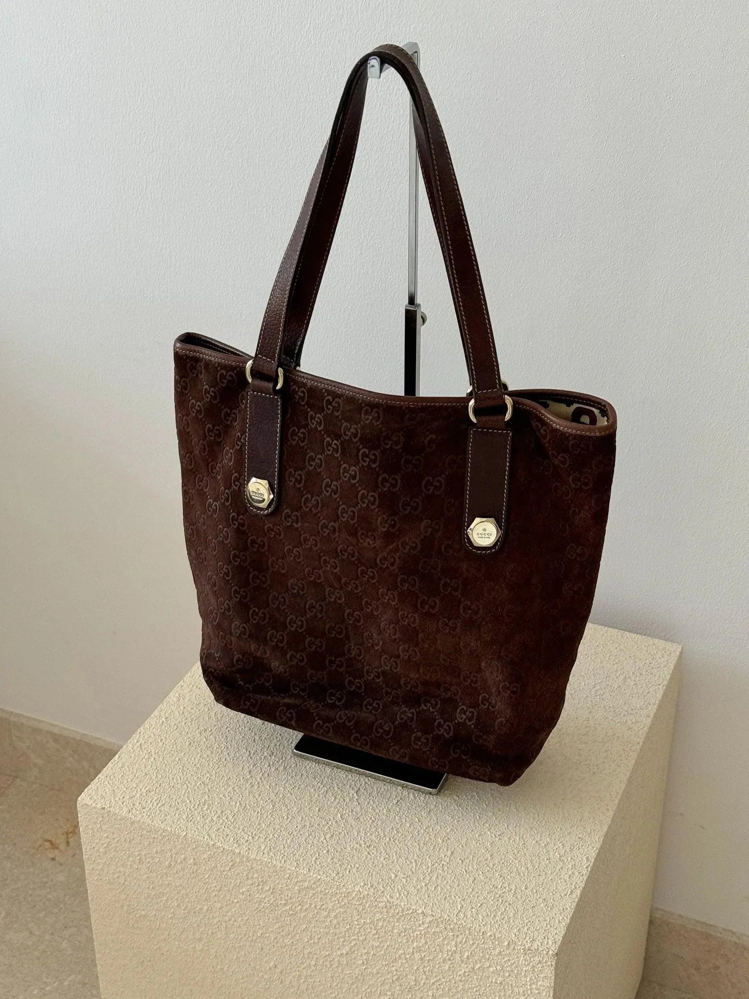 Gucci - Sac à main suede marron - Atelier Victor Paris - Vintage Watch Shop Dubai