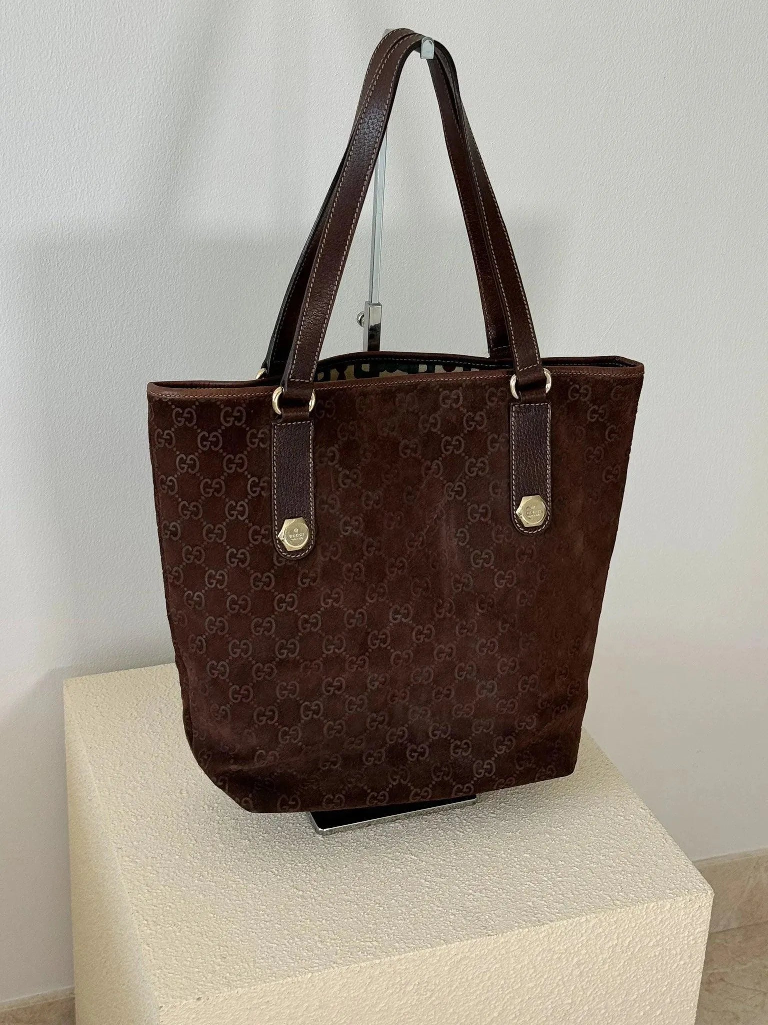 Gucci - Sac à main suede marron - Atelier Victor Paris - Vintage Watch Shop Dubai