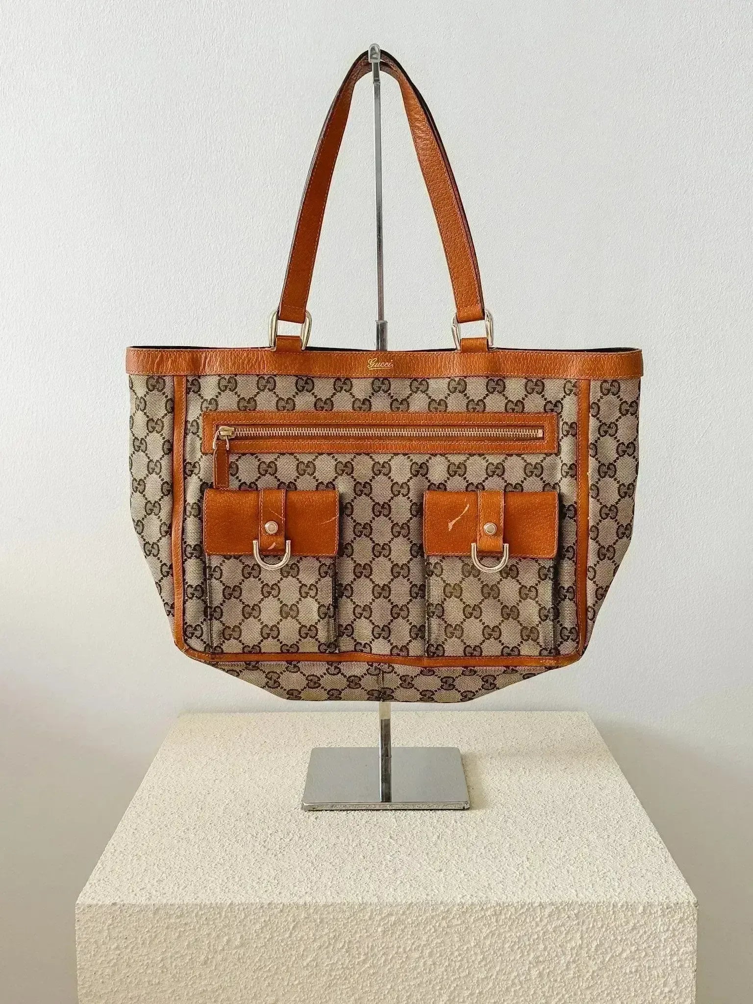 【極美品】GUCCI abbey アビー ブラウン 茶 レザー　トートバッグ Gucci - GG Abbey tote bag brown