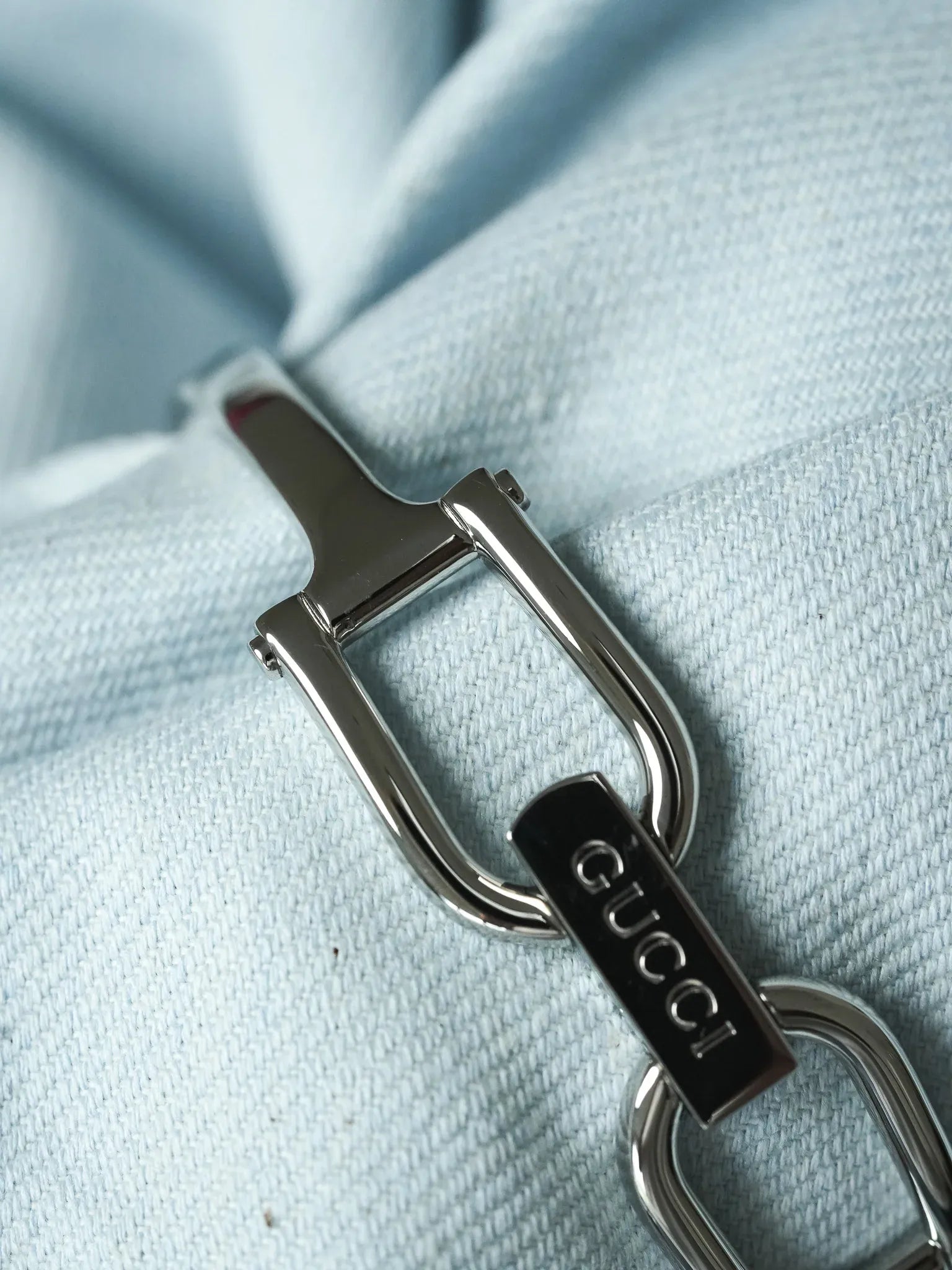 Gucci - Tank Bracelet Jonc Acier Cadran noir - 1990s - Atelier Victor