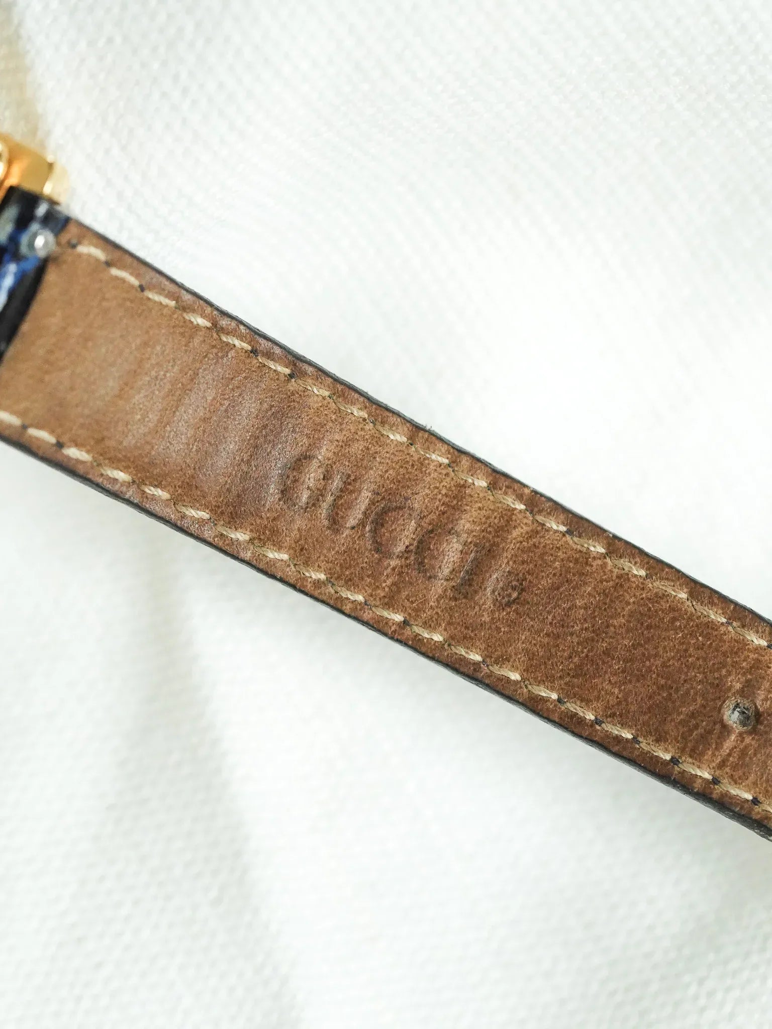 Gucci - Tank Vintage Bleu Plaqué or - 1990s - Atelier Victor