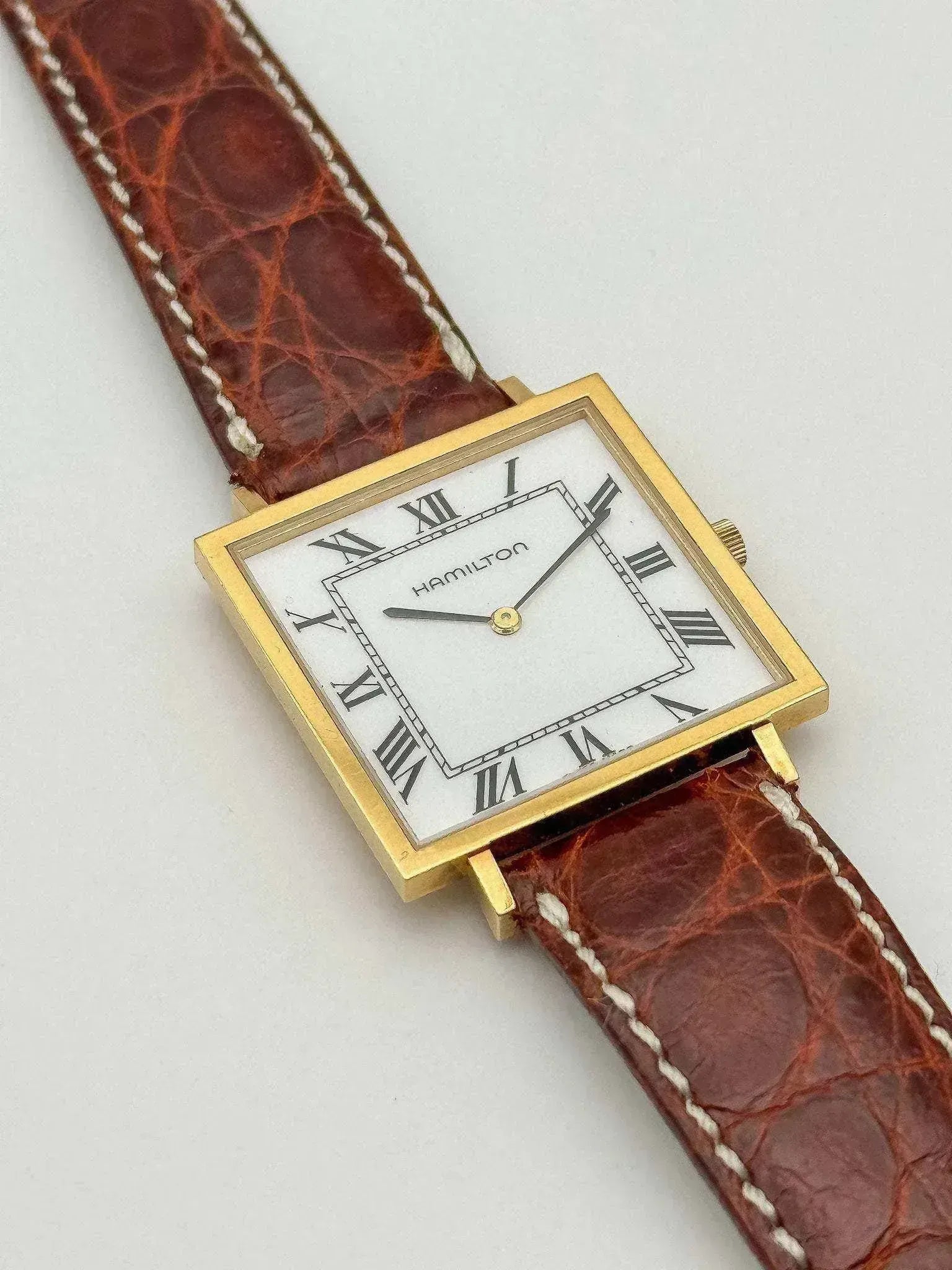 Hamilton - Square White Dial NOS - 1990's - Atelier Victor