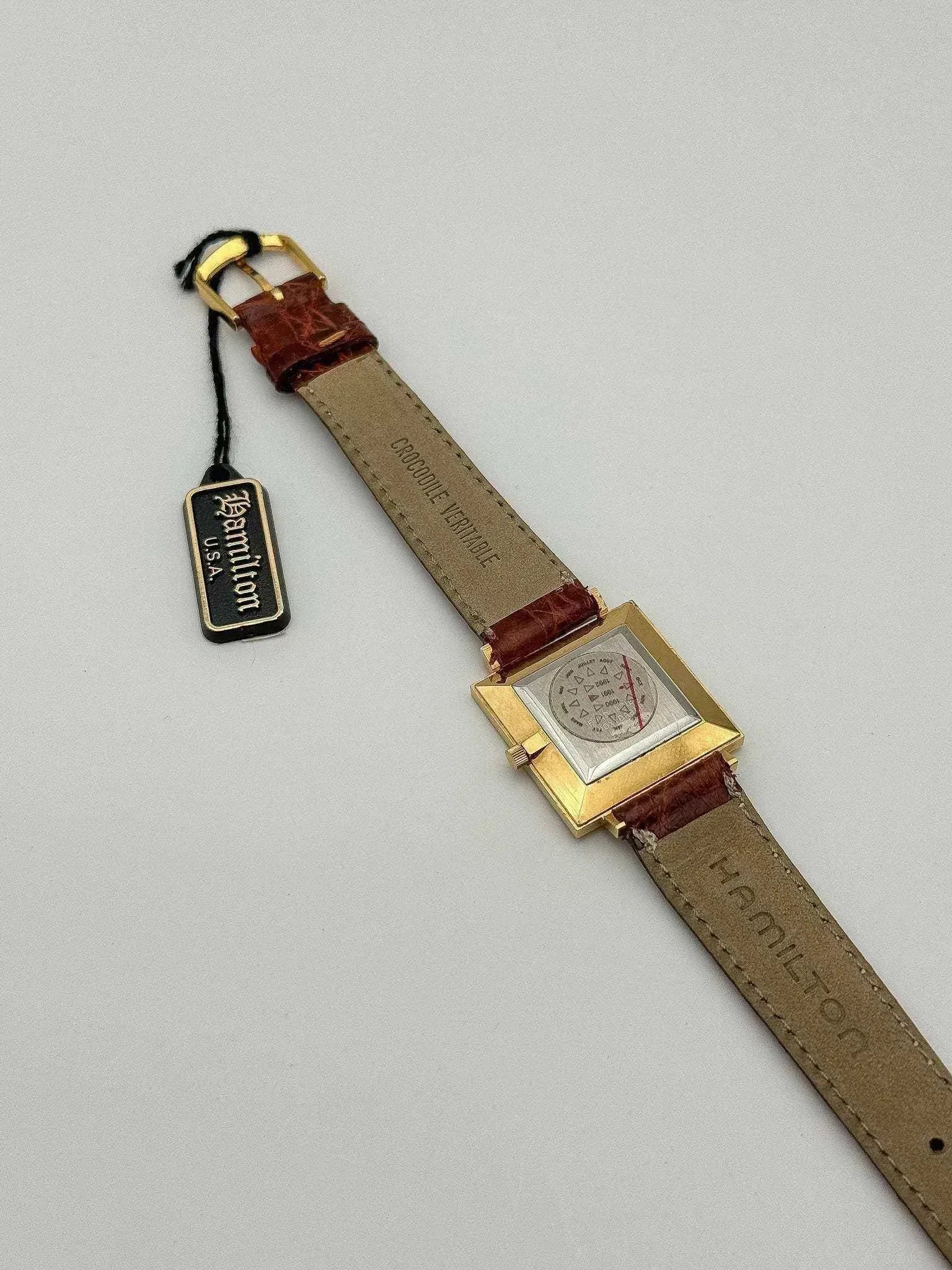 Hamilton - Square White Dial NOS - 1990's - Atelier Victor