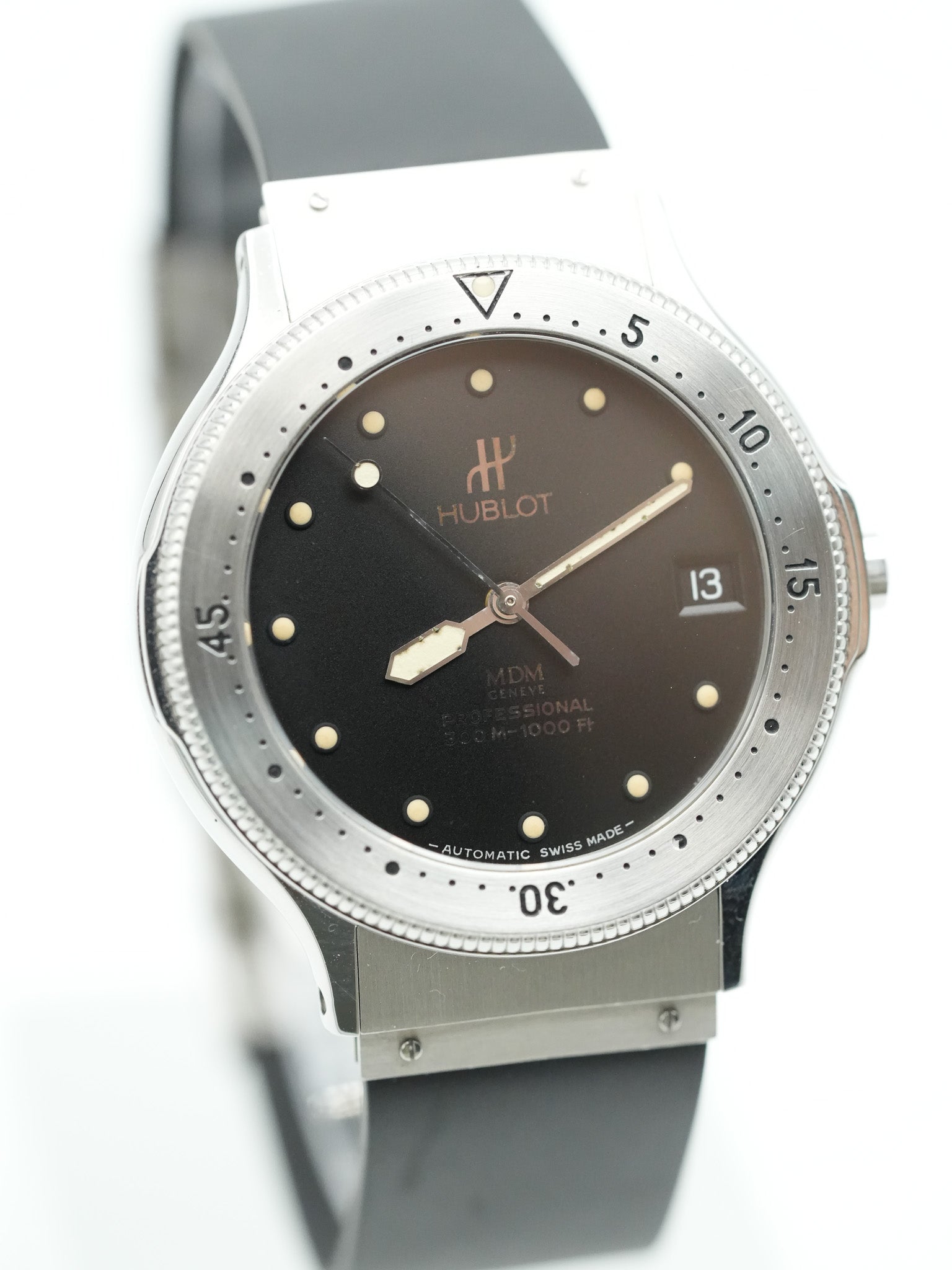 Hublot - MDM Acier Automatique Professionnal 300m - 1990s - Atelier Victor Paris - Vintage Watch Shop Dubai