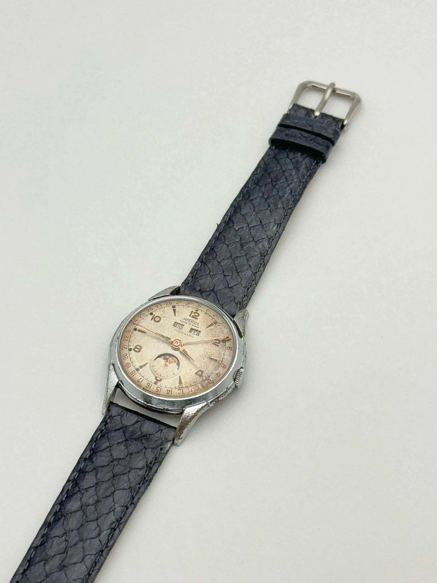 Imperios - Venus Triple Calendar Moonphase Chrome - 1950s - Atelier Victor - Vintage  Shop