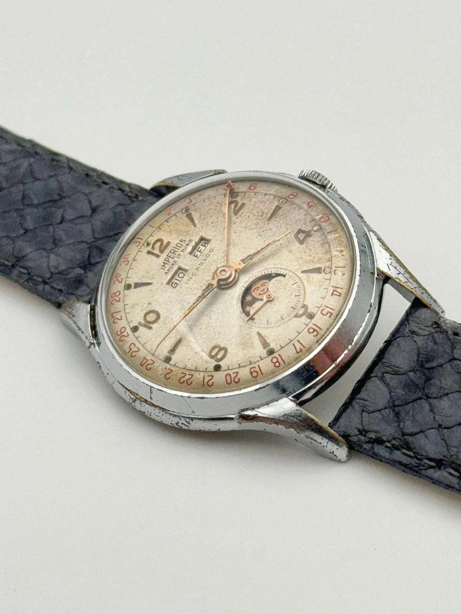 Imperios - Venus Triple Calendar Moonphase Chrome - 1950s - Atelier Victor - Vintage  Shop