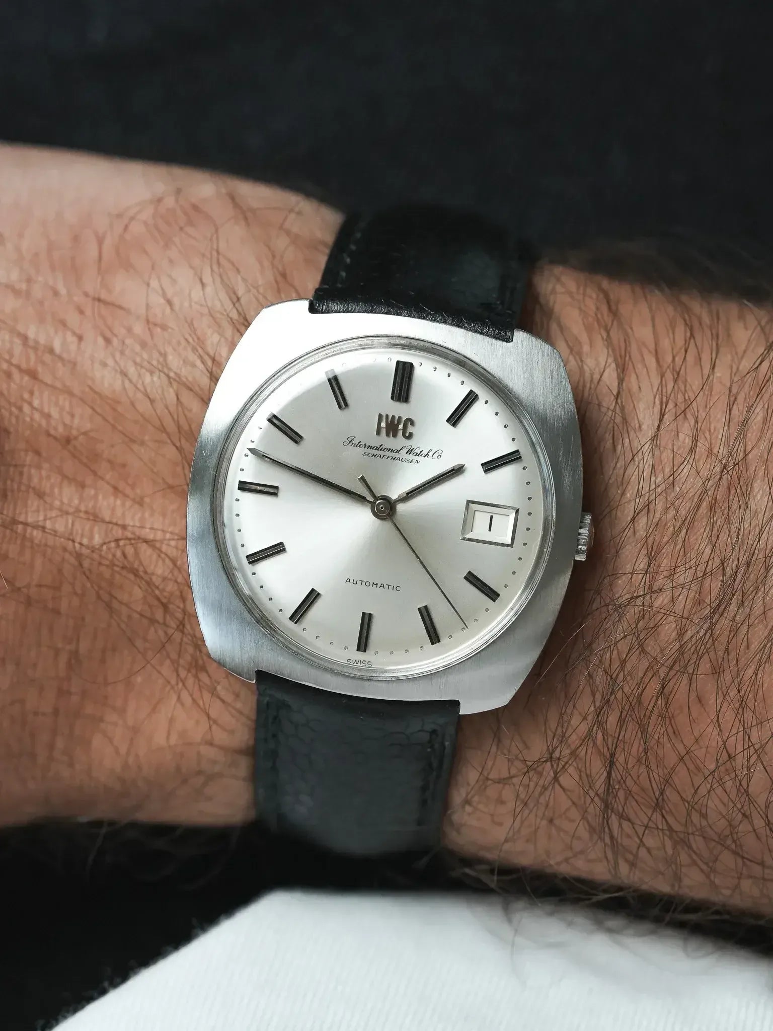 IWC - R814A Brushed Steel Cushion Monobloc cal.8541 - 1960s 