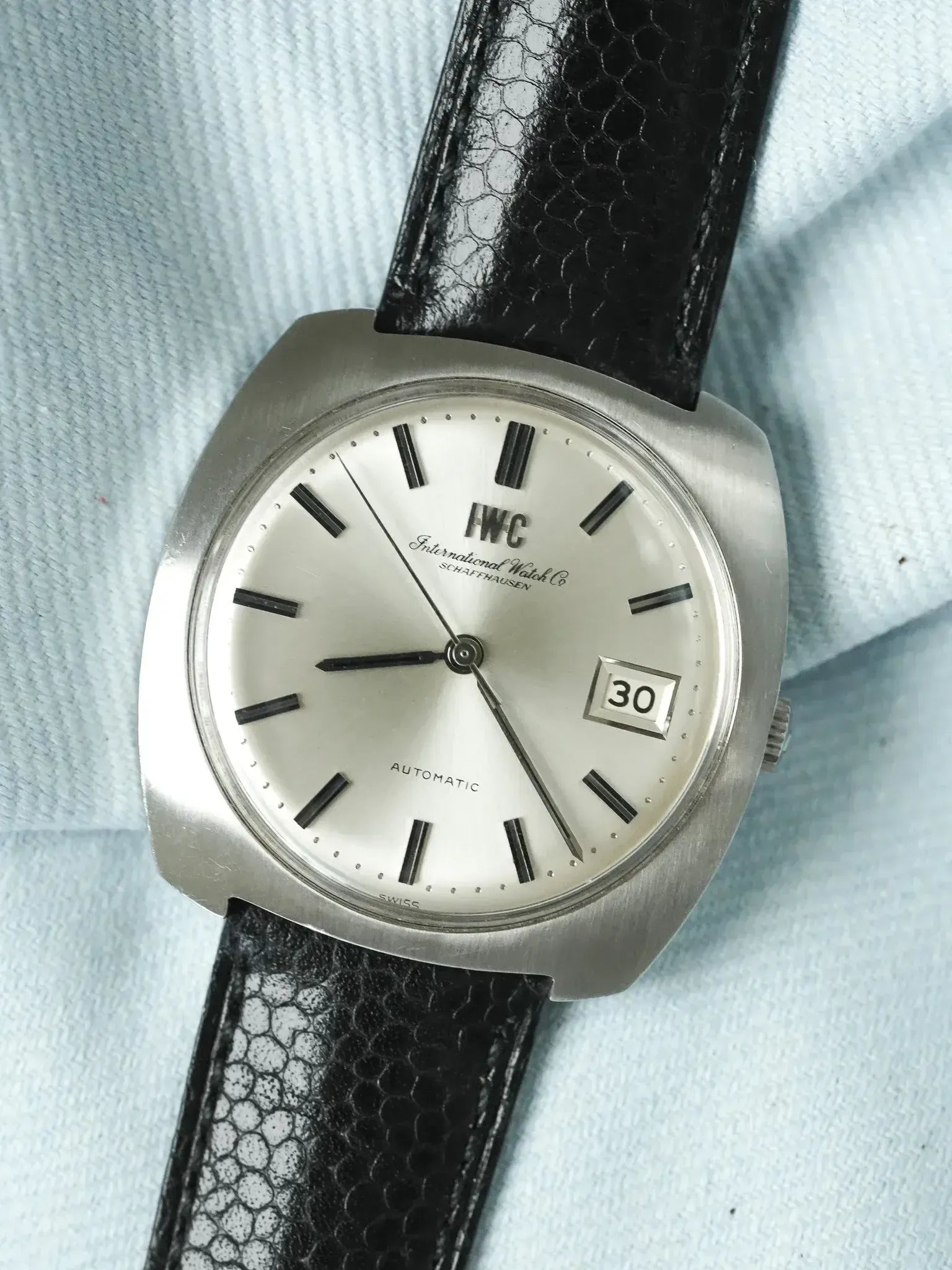 IWC - R814A Brushed Steel Cushion Monobloc cal.8541 - 1960s 