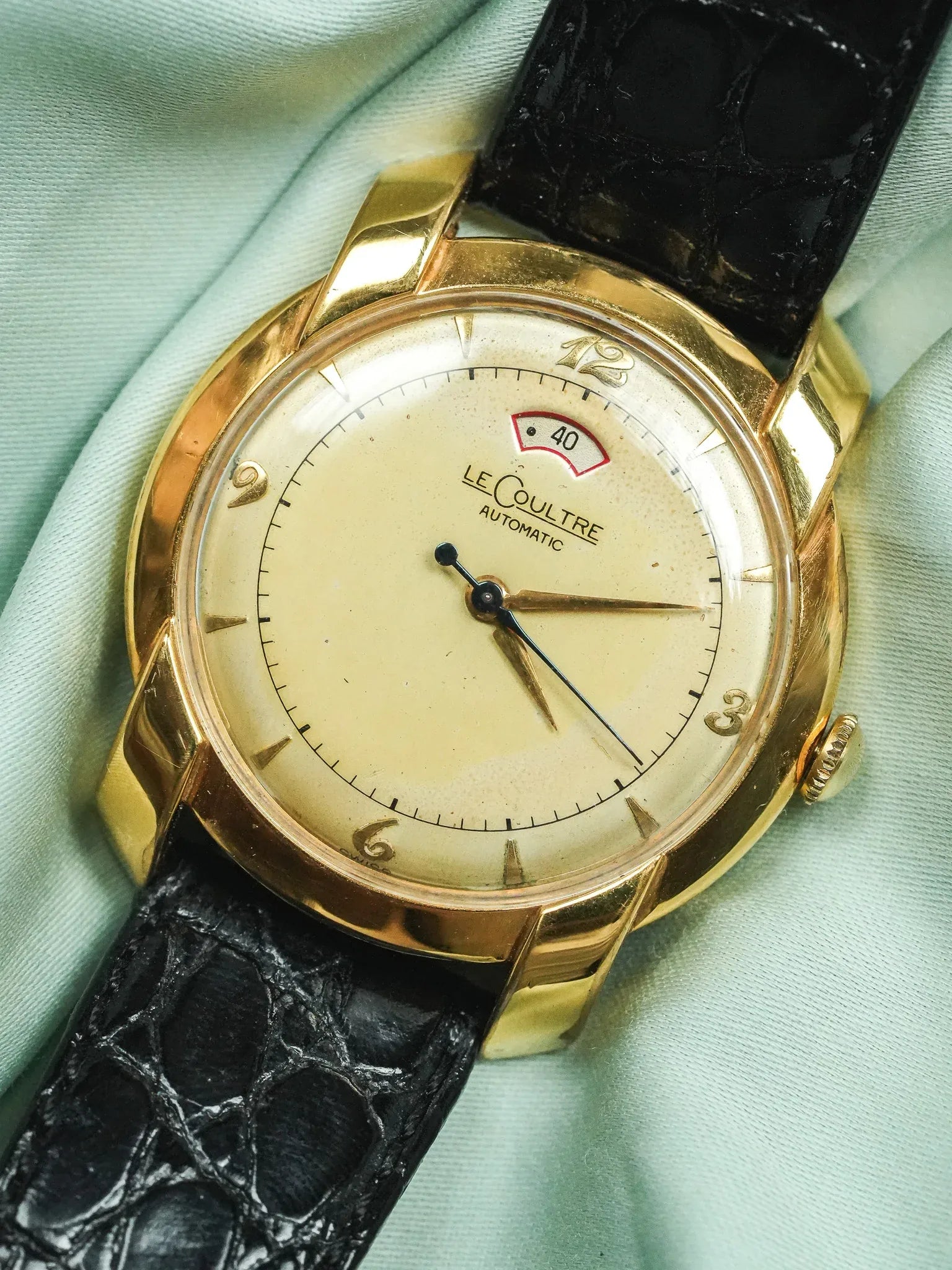 Jaeger-LeCoultre - Réserve de marche calibre 481 bumper 10k cornes fantaisies - 1950s - Atelier Victor