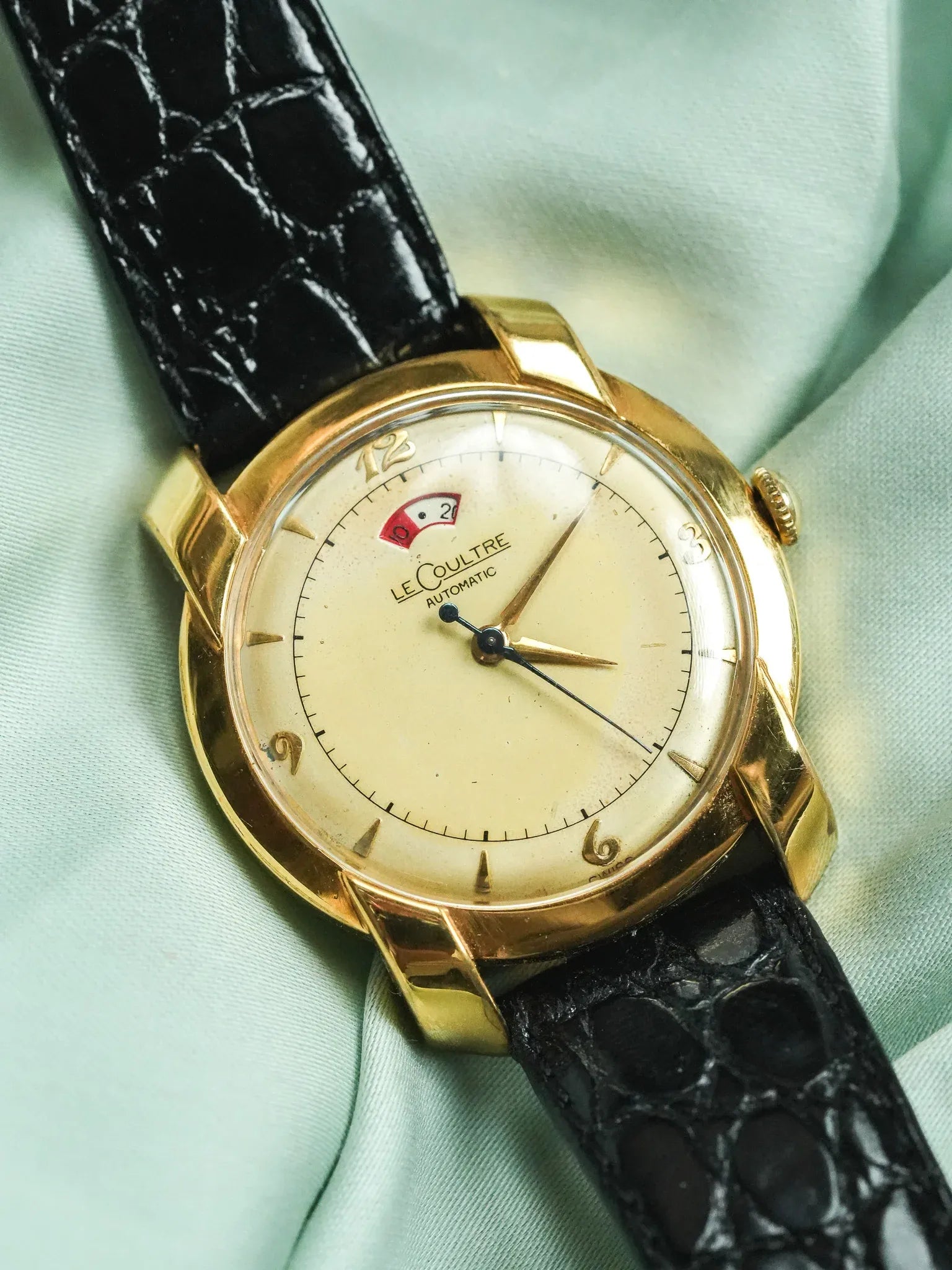 Jaeger-LeCoultre - Réserve de marche calibre 481 bumper 10k cornes fantaisies - 1950s - Atelier Victor - Vintage  Shop