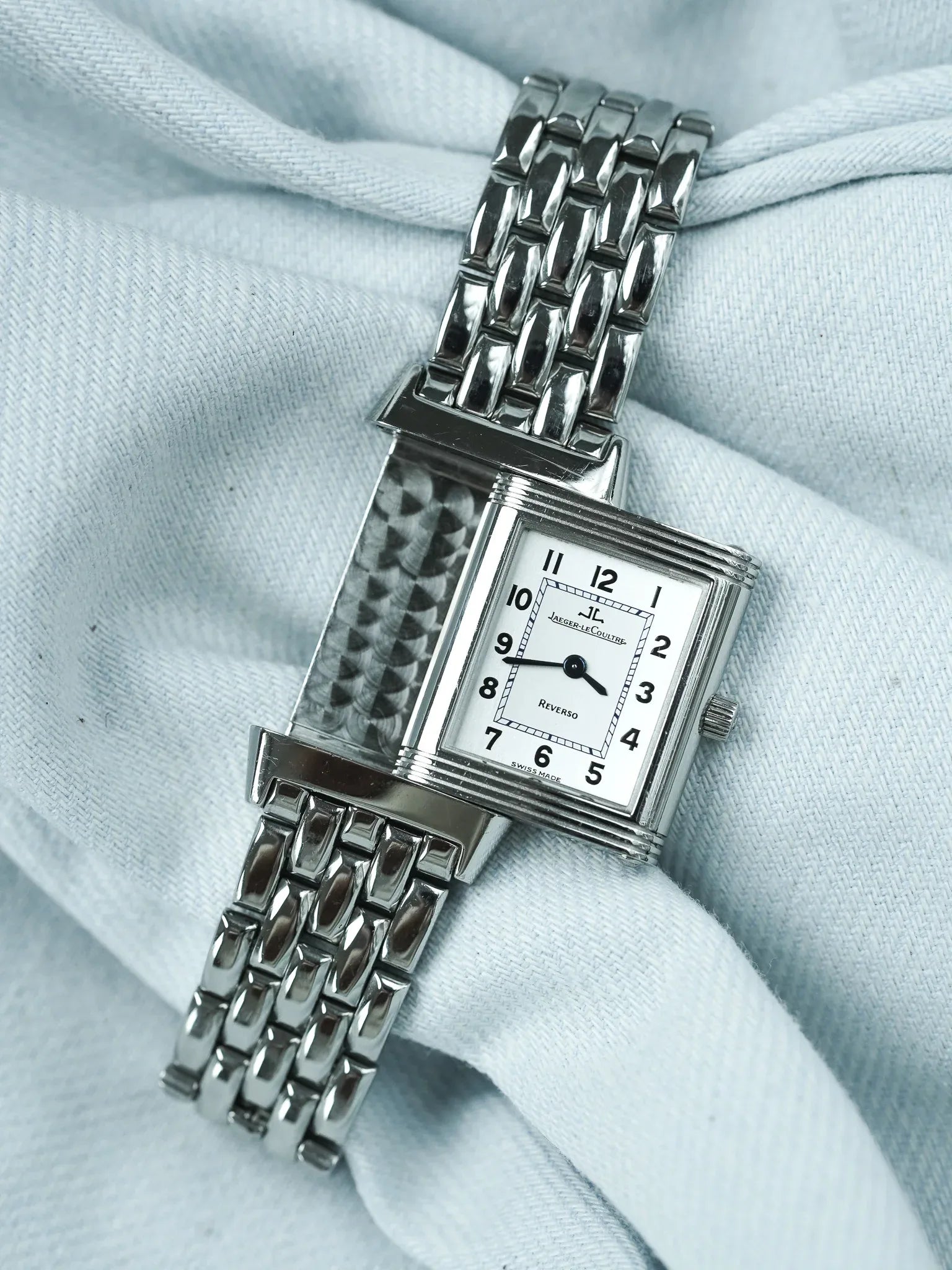 Jaeger-LeCoultre - Reverso 260.8.08 steel 20x33mm ultra-thin quartz - 1990s 