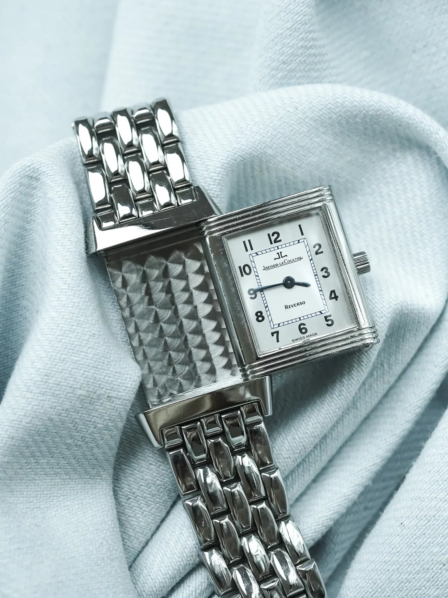 Jaeger-LeCoultre - Reverso 260.8.08 steel 20x33mm ultra-thin quartz - 1990s 
