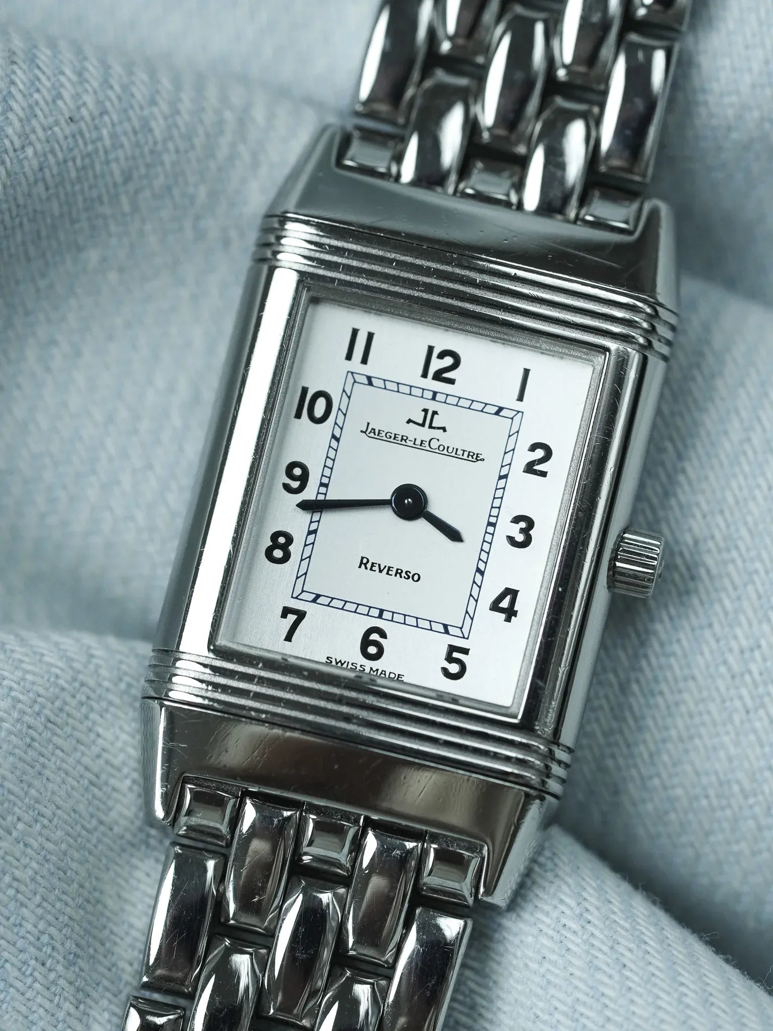 Jaeger-LeCoultre - Reverso 260.8.08 steel 20x33mm ultra-thin quartz - 1990s 