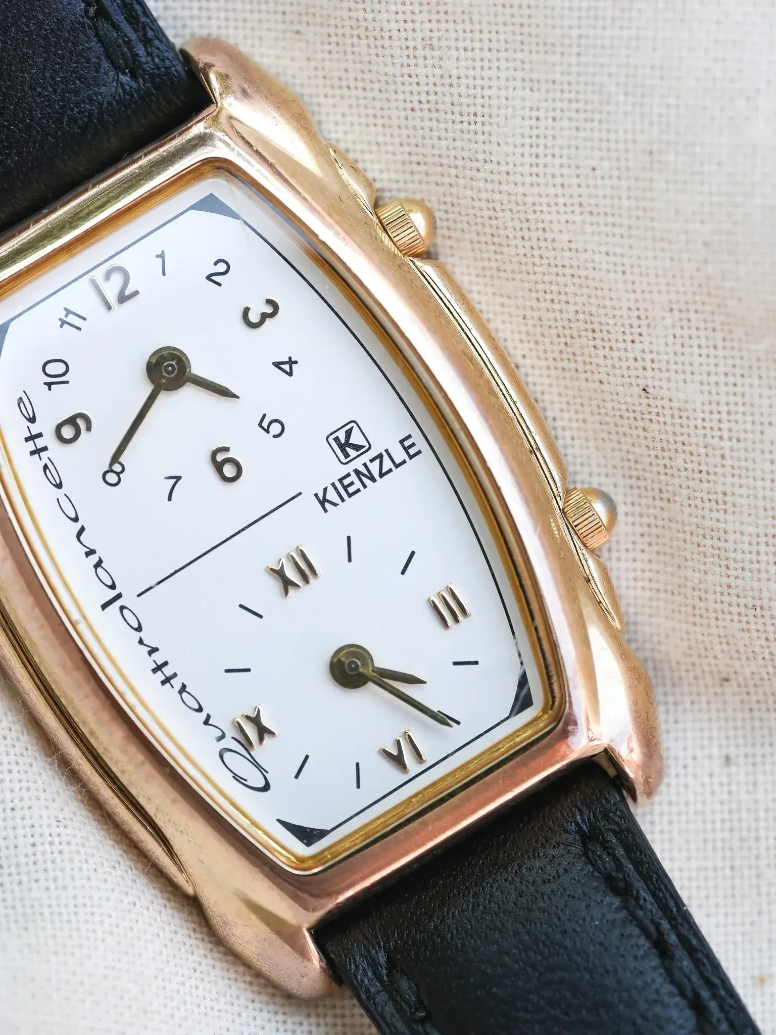 Kienzle Quattrolancette Vintage Watch luxurious‎ Unisex Timepiece Kienze - Dual time doubles movements crystal domed - 1990s main image 3