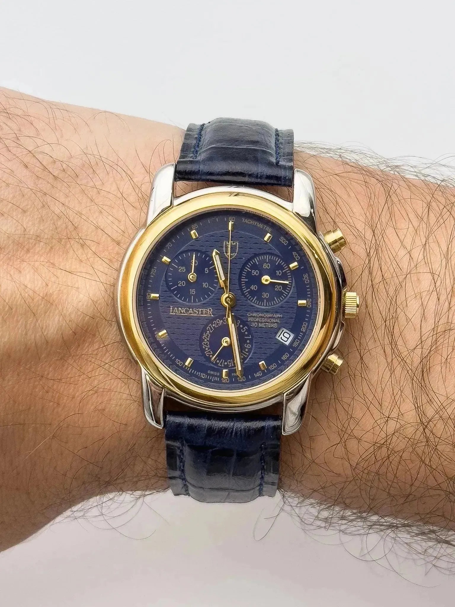 Lancaster - Blue Chrono - NOS - 1990s - Atelier Victor Paris - Vintage Watch Shop Dubai