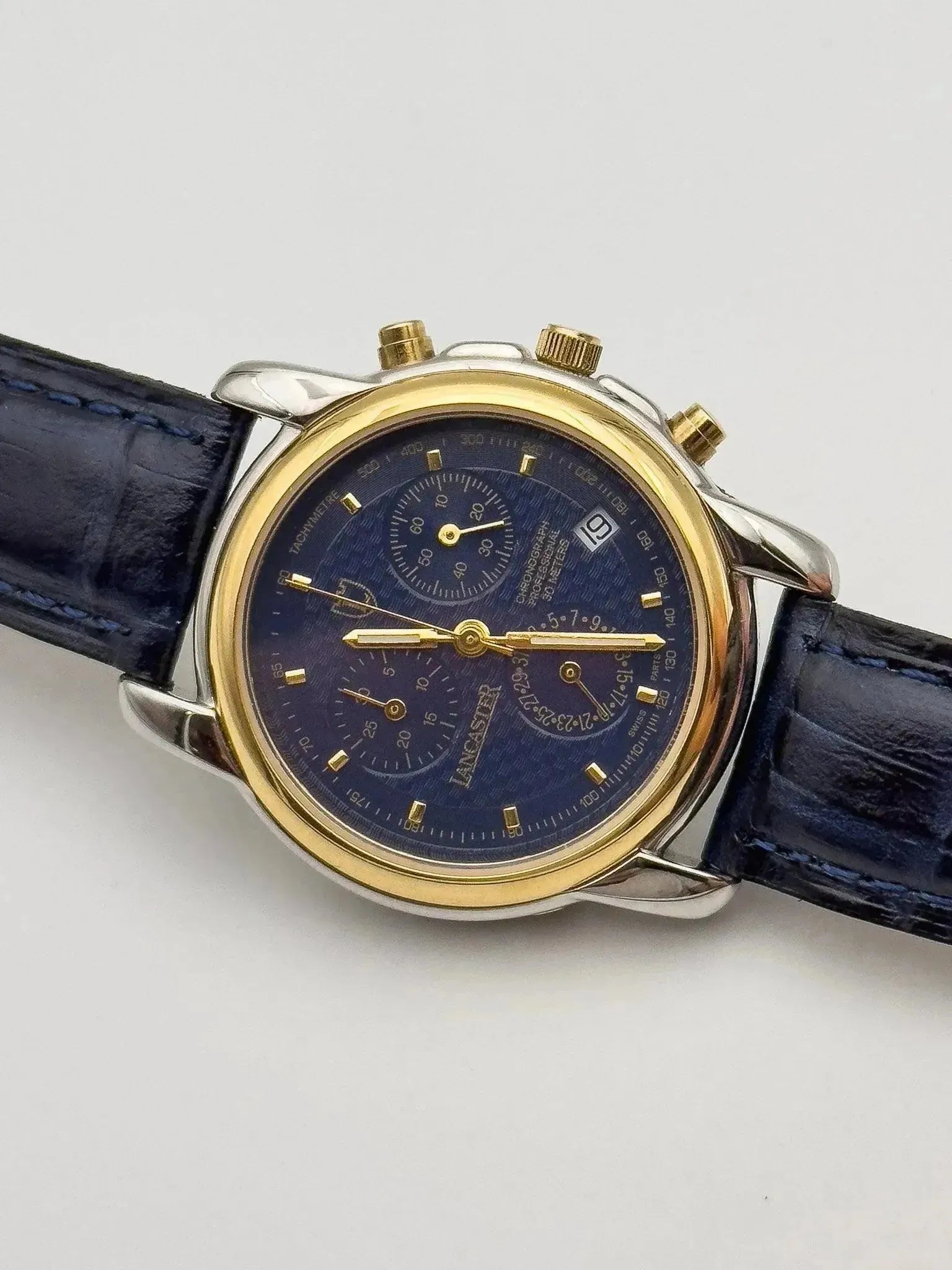 Lancaster - Blue Chrono - NOS - 1990s - Atelier Victor Paris - Vintage Watch Shop Dubai