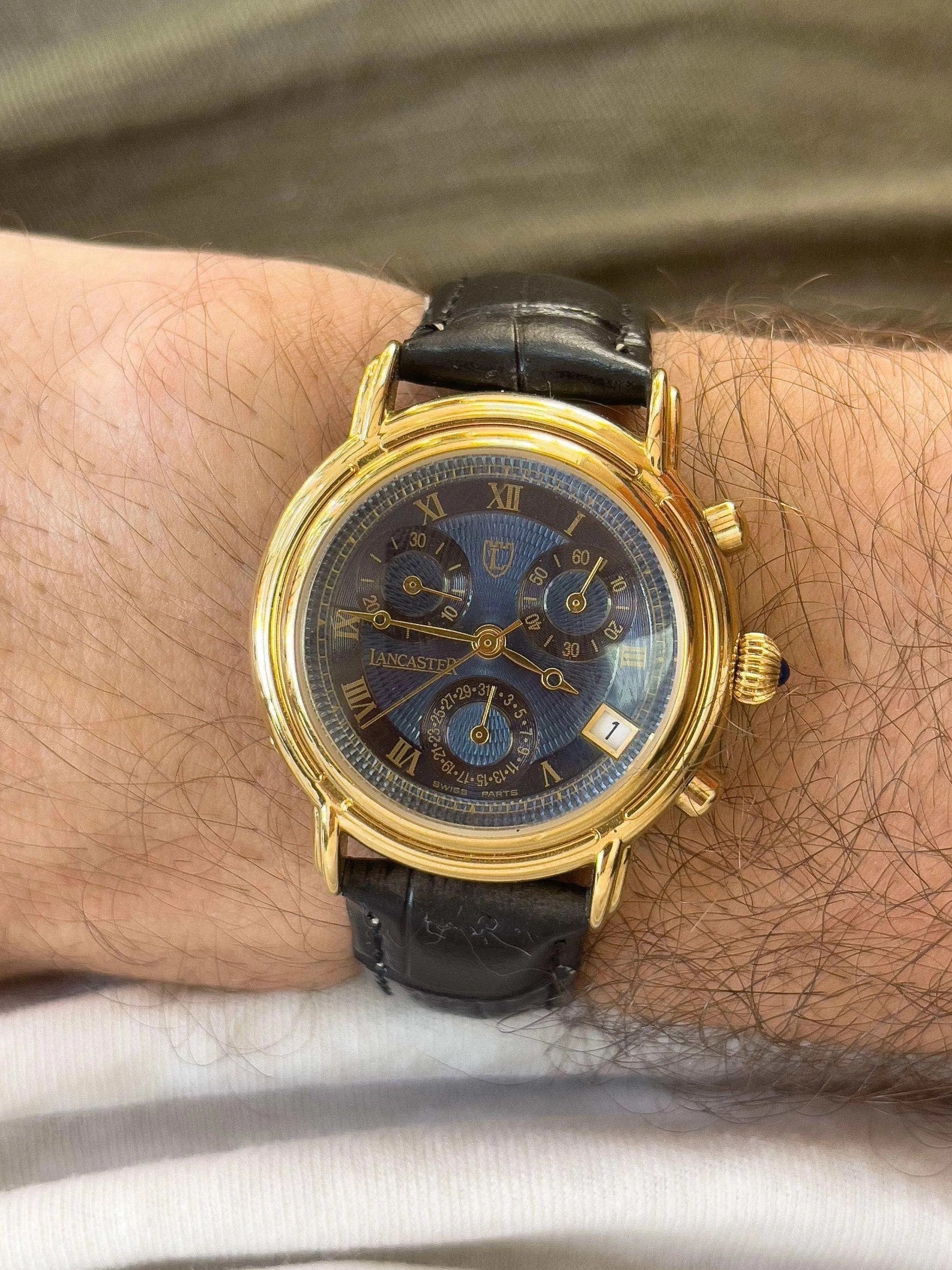Lancaster - Blue Dial Chronographe - 1990s - Atelier Victor - Vintage  Shop