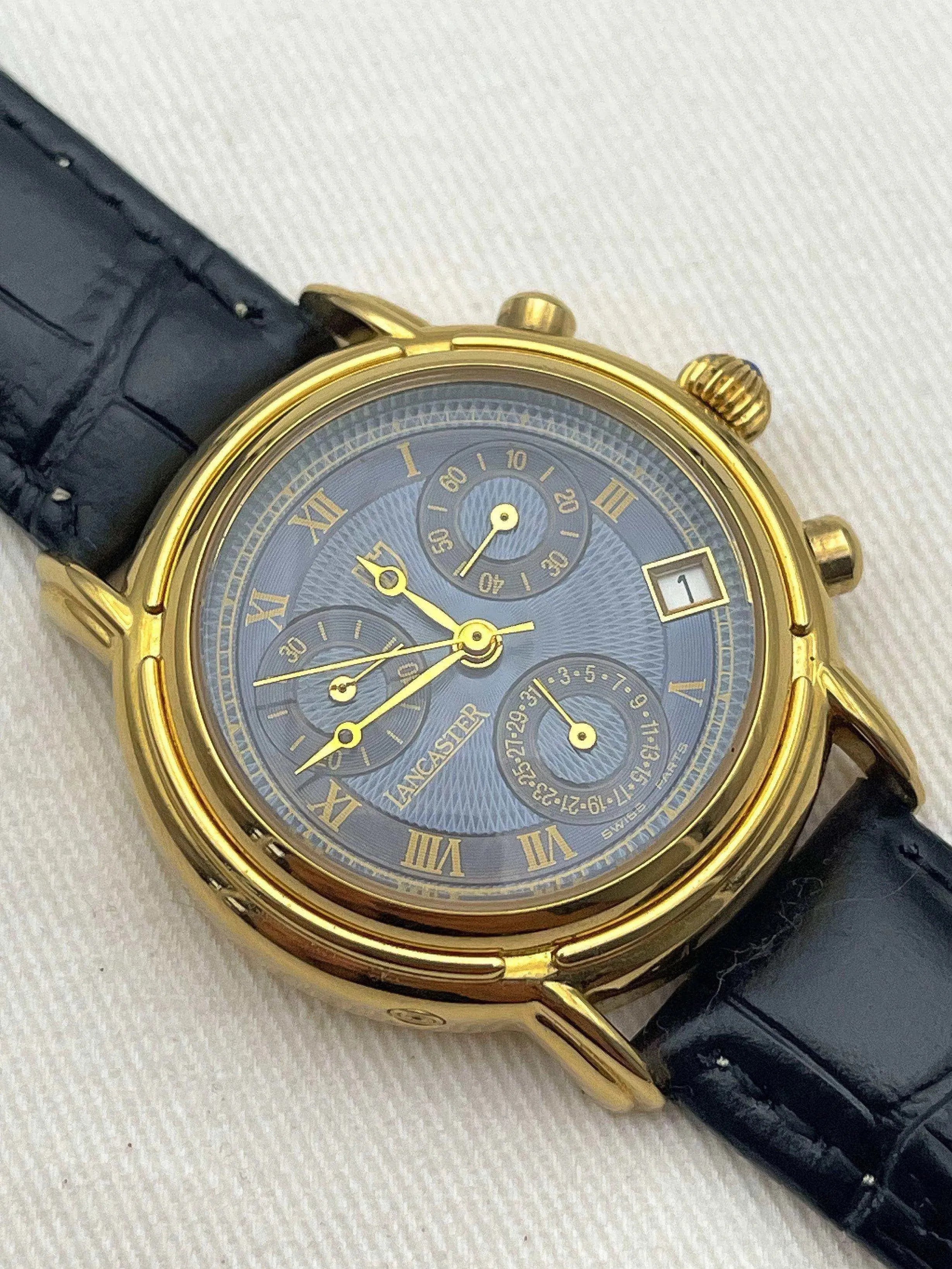 Lancaster - Blue Dial Chronographe - 1990s - Atelier Victor - Vintage  Shop