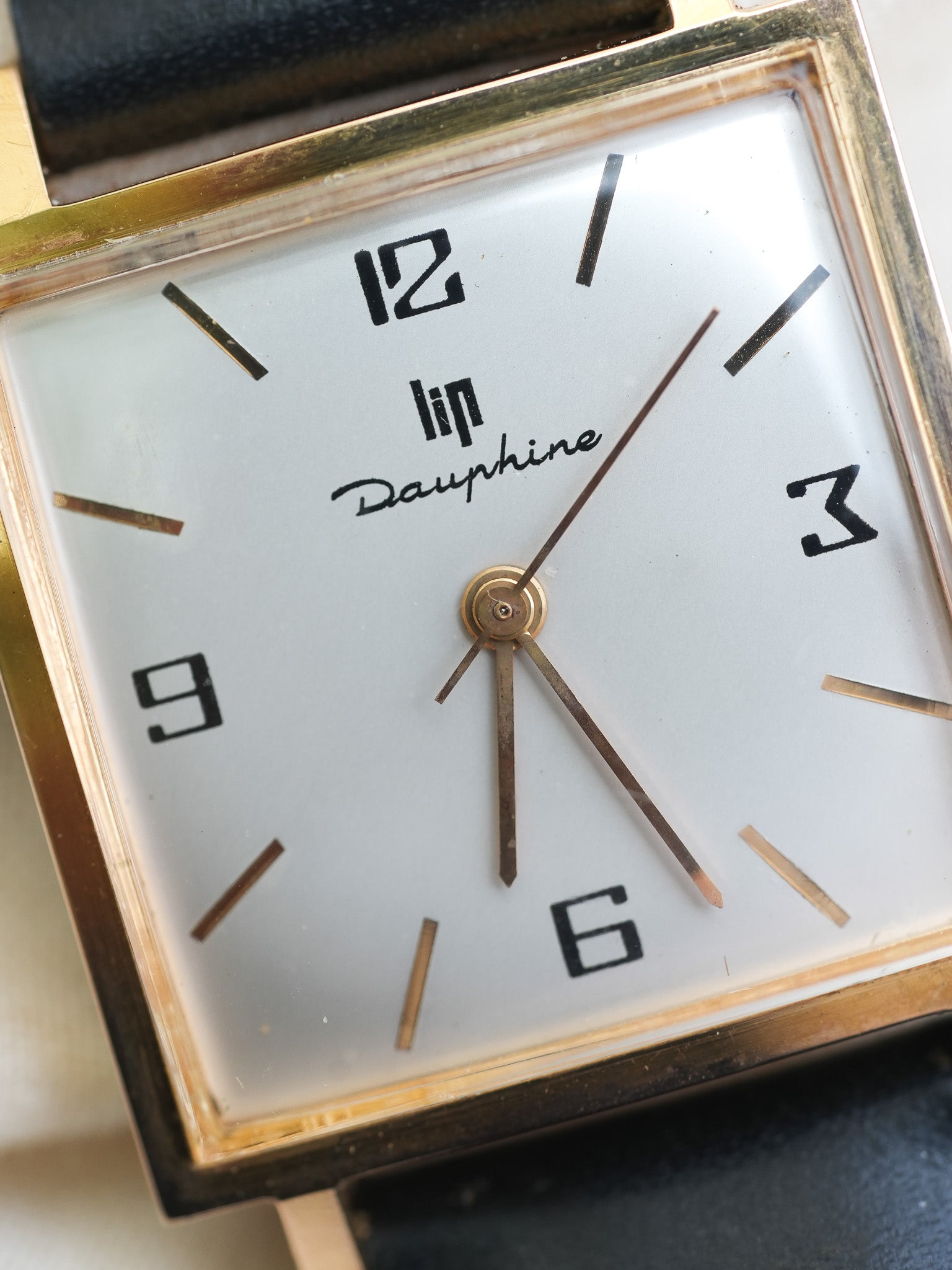 Lip - Dauphine Carré 3-6-9-12 plaqué or - 1970s - Atelier Victor Paris - Vintage Watch Shop Dubai