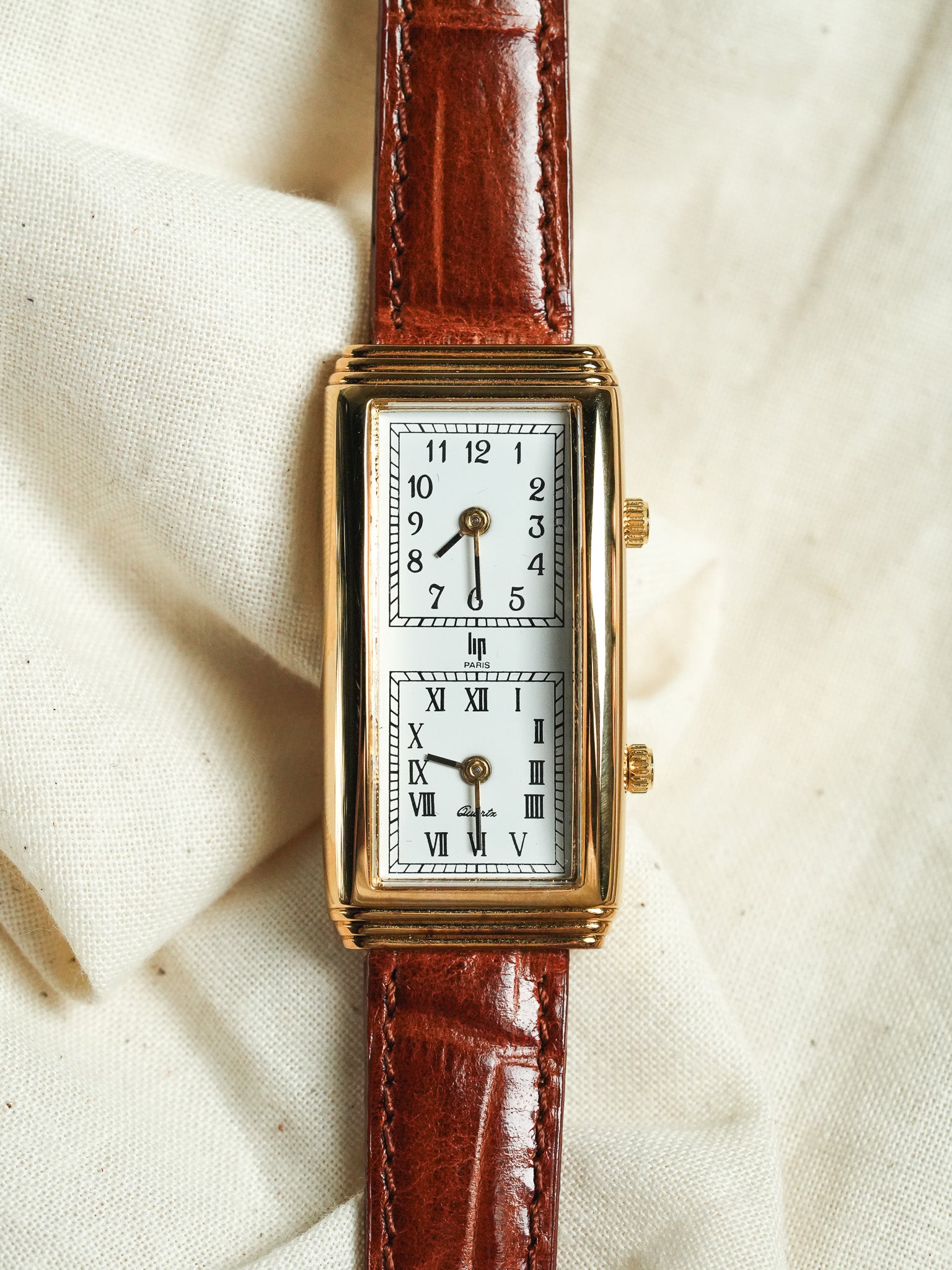 Lip - Double Fuseaux Horaires avec deux mouvements - Boite & Papier - 1990s - Atelier Victor - Vintage  Shop