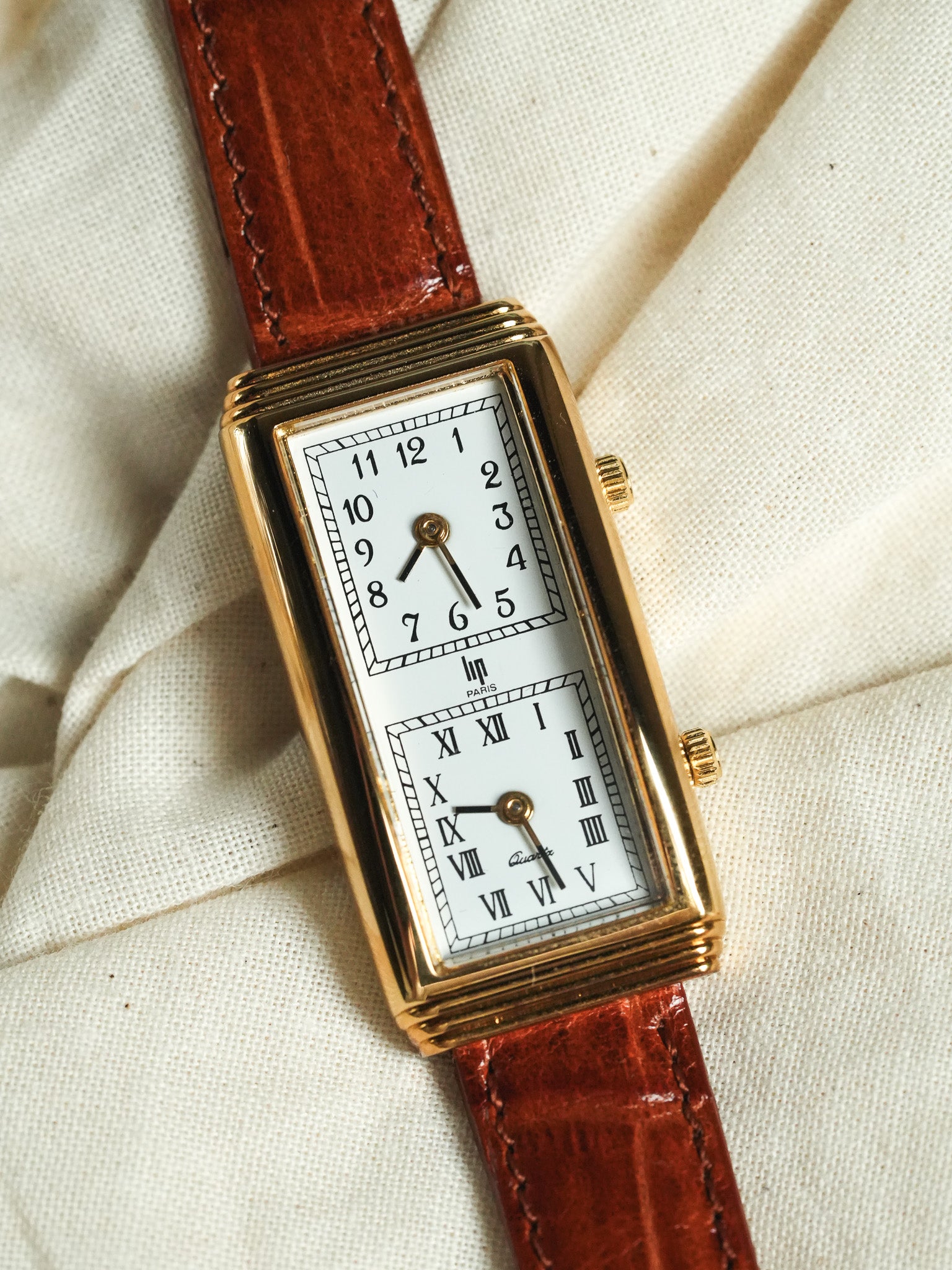 Lip - Double Fuseaux Horaires avec deux mouvements - Boite & Papier - 1990s - Atelier Victor - Vintage  Shop