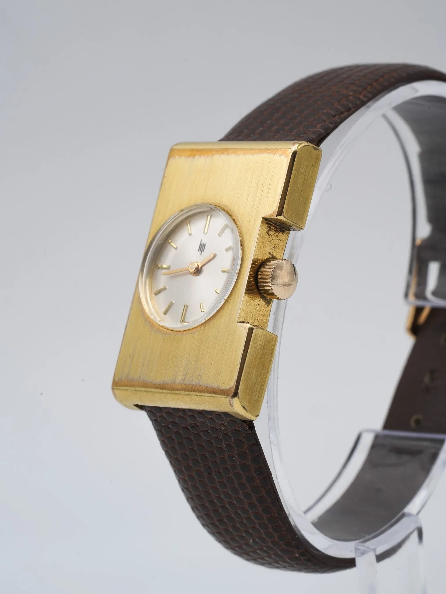 Lip - Isabelle Hebey Rectangle design plaqué or - 1970s - Atelier Victor Paris - Vintage Watch Shop Dubai