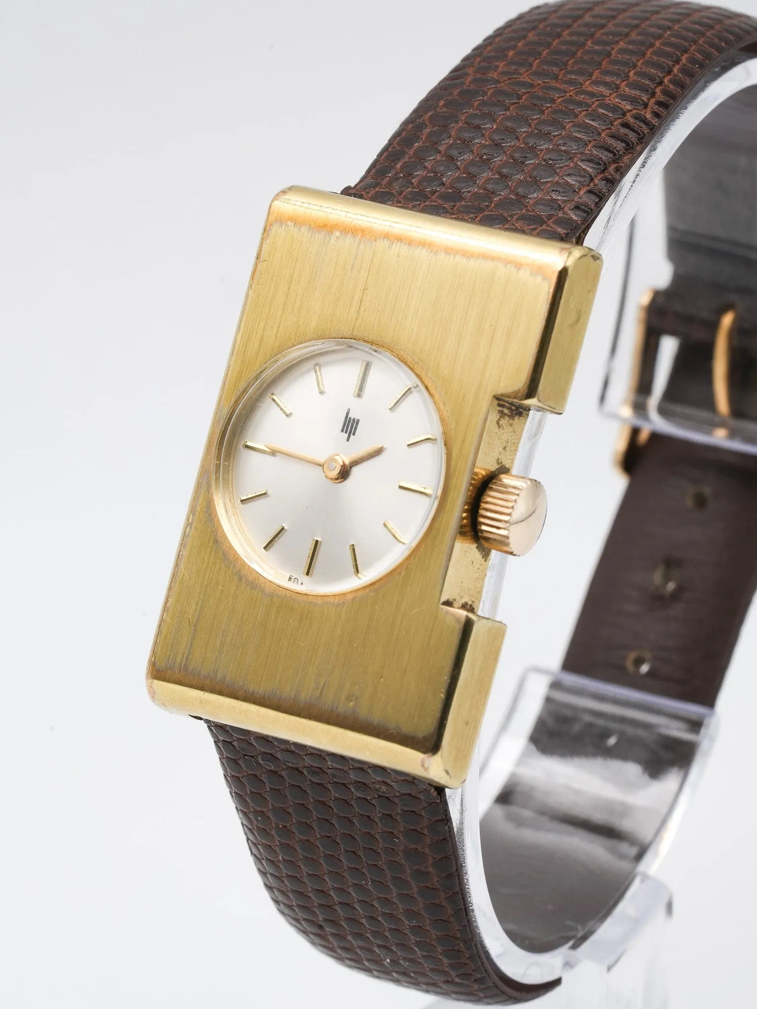 Lip - Isabelle Hebey Rectangle design plaqué or - 1970s - Atelier Victor Paris - Vintage Watch Shop Dubai