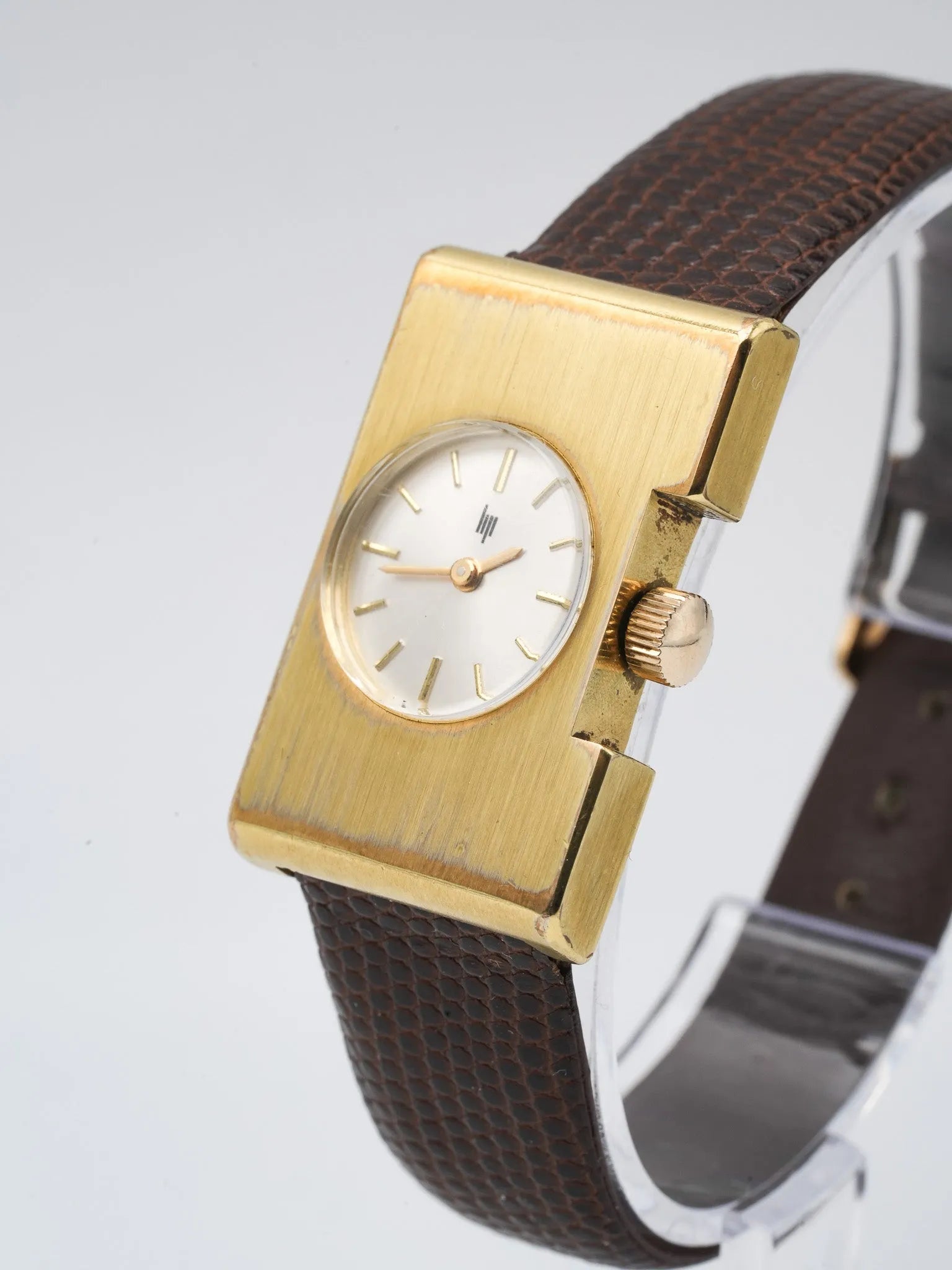 Lip - Isabelle Hebey Rectangle design plaqué or - 1970s - Atelier Victor Paris - Vintage Watch Shop Dubai