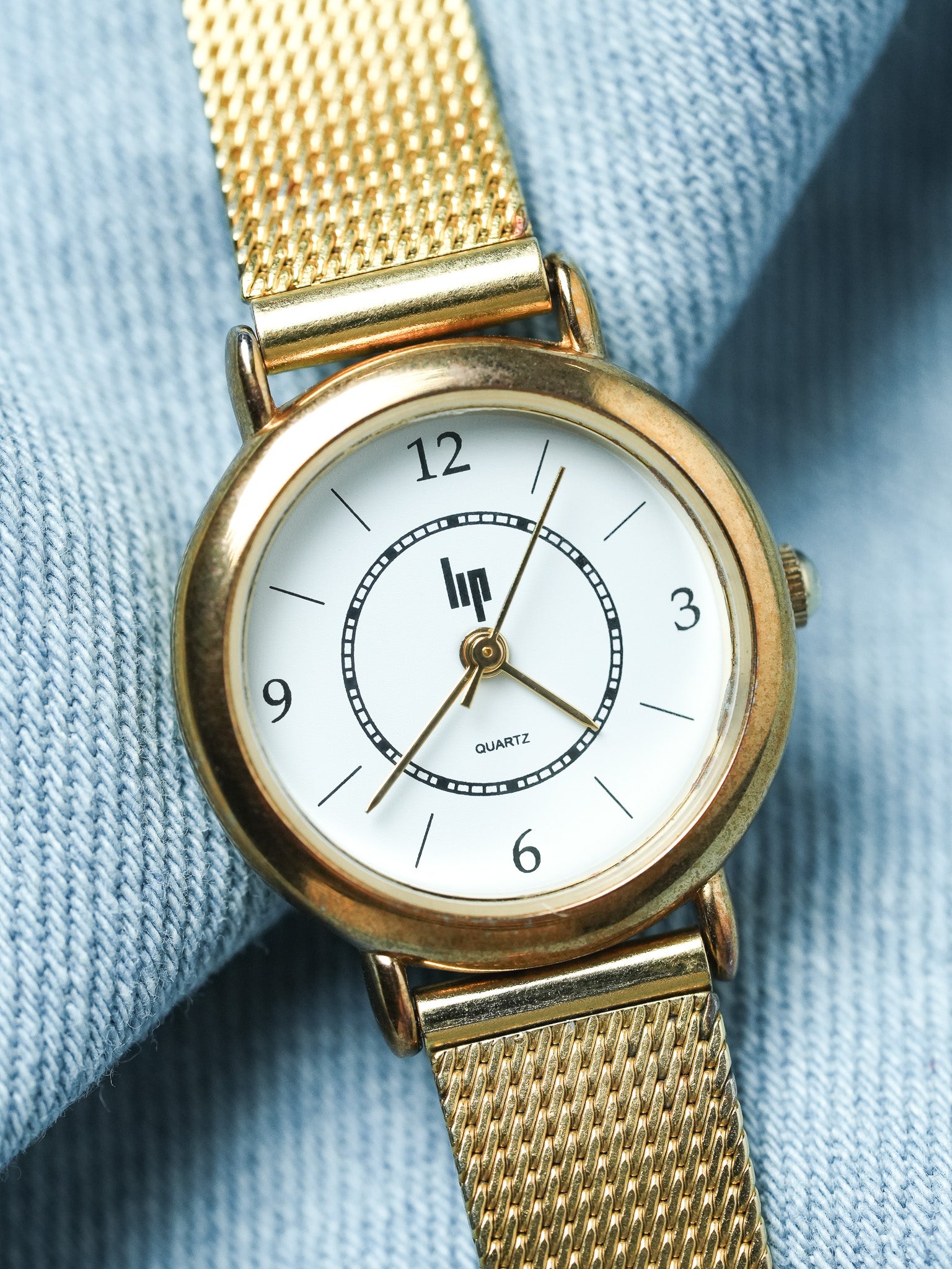 Lip - Mini Ronde Or Cadran blanc - 2000s - Atelier Victor - Vintage Watch Shop