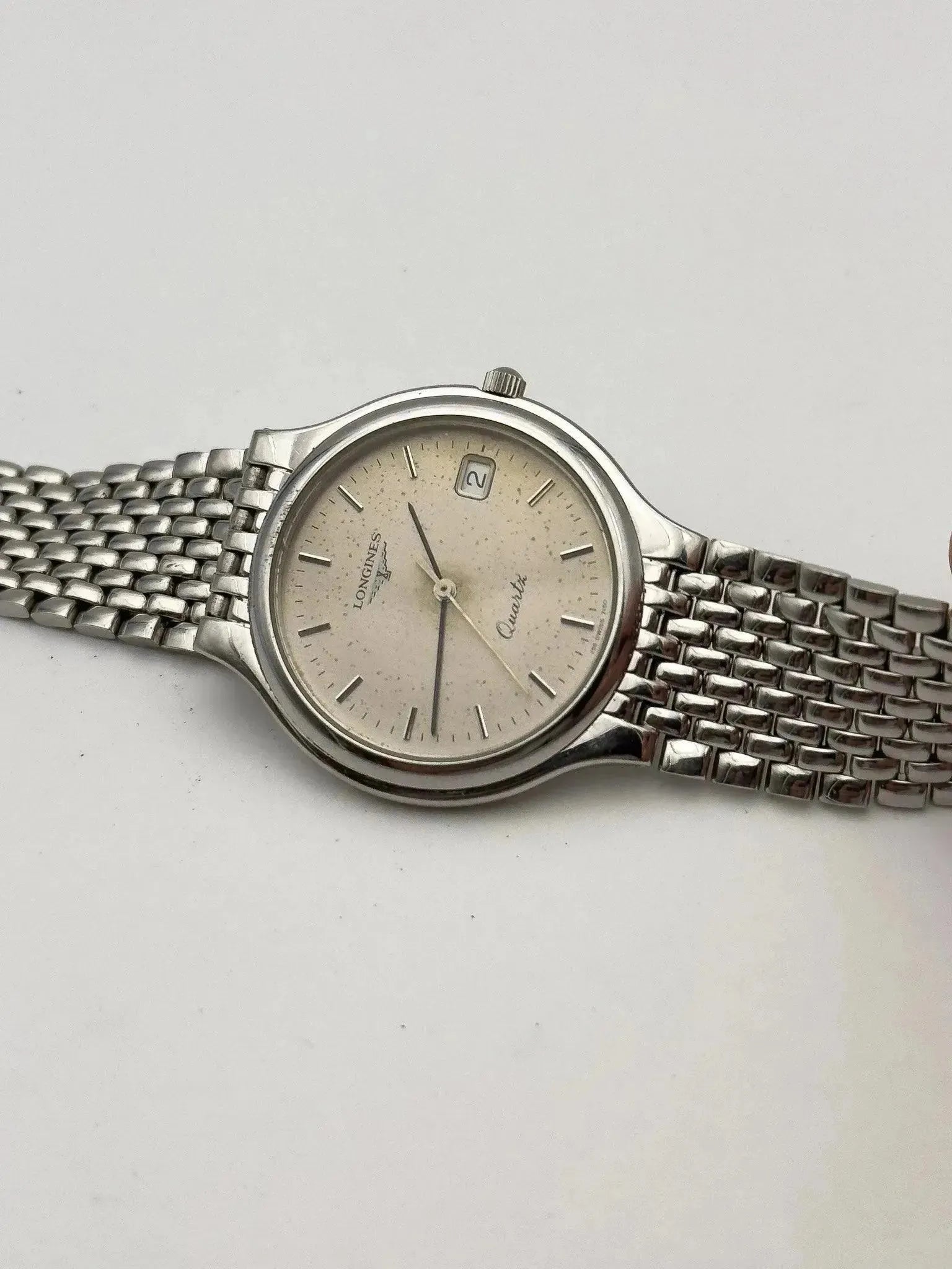 Longines - Beads of Rice Full Steel - 1980s - Atelier Victor - Vintage  Shop