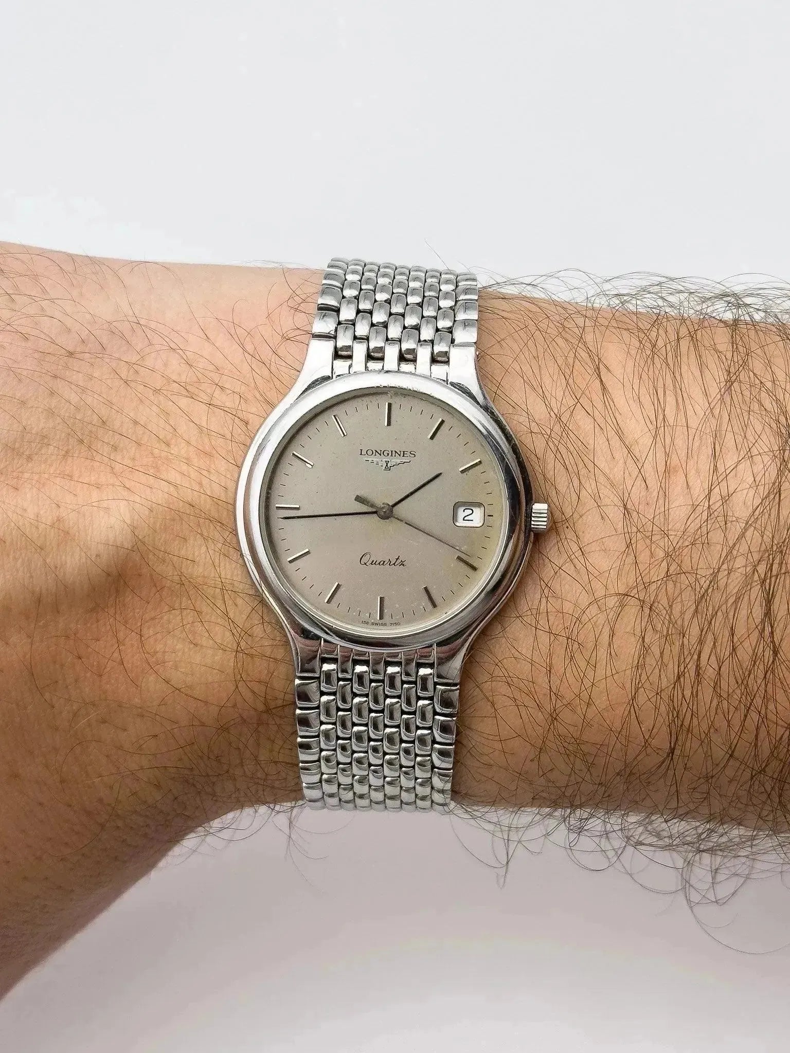 Longines - Beads of Rice Full Steel - 1980s - Atelier Victor - Vintage  Shop