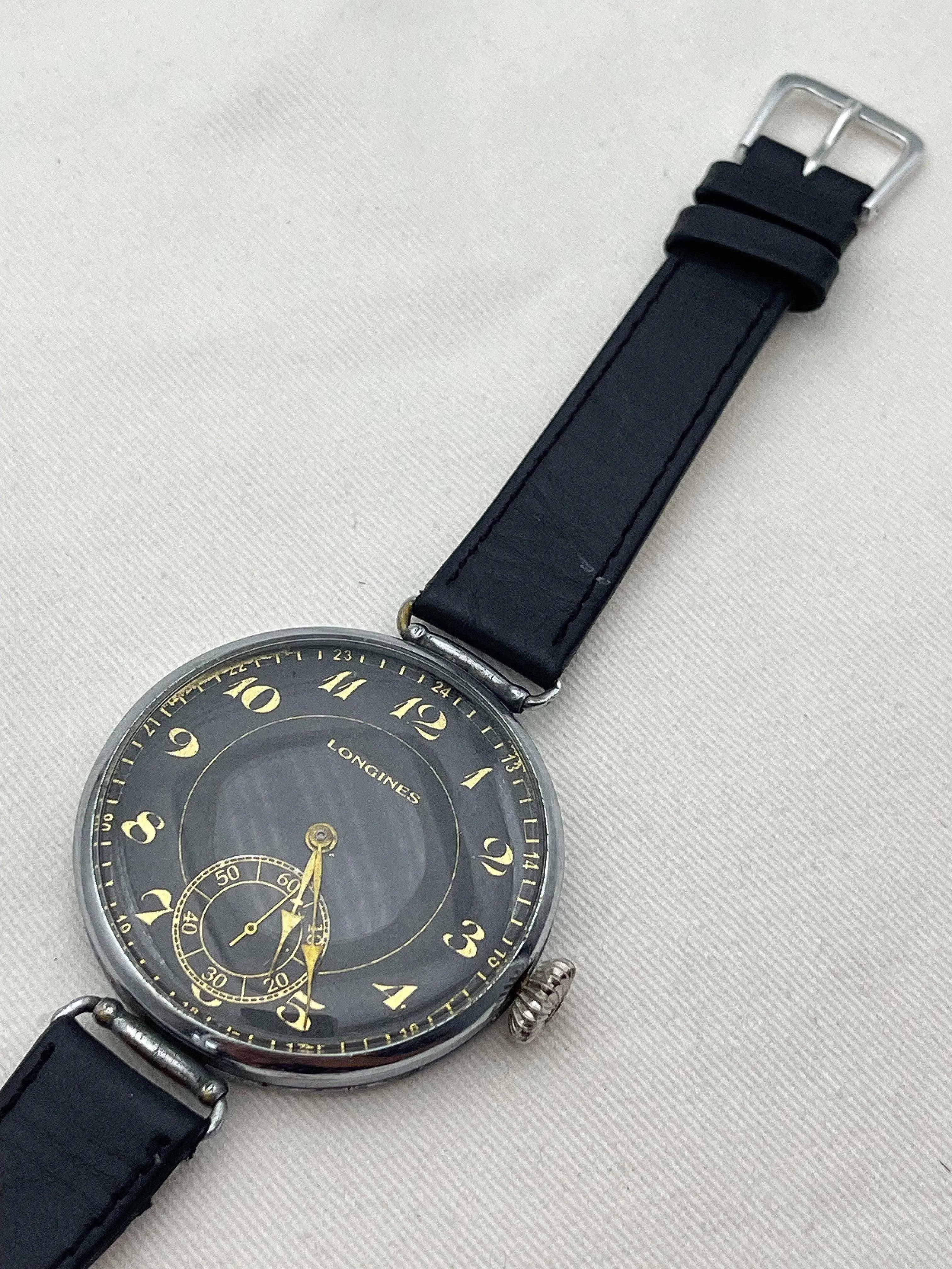 Longines - Black Dial Oversize - 1929 - Atelier Victor Paris - Vintage Watch Shop Dubai