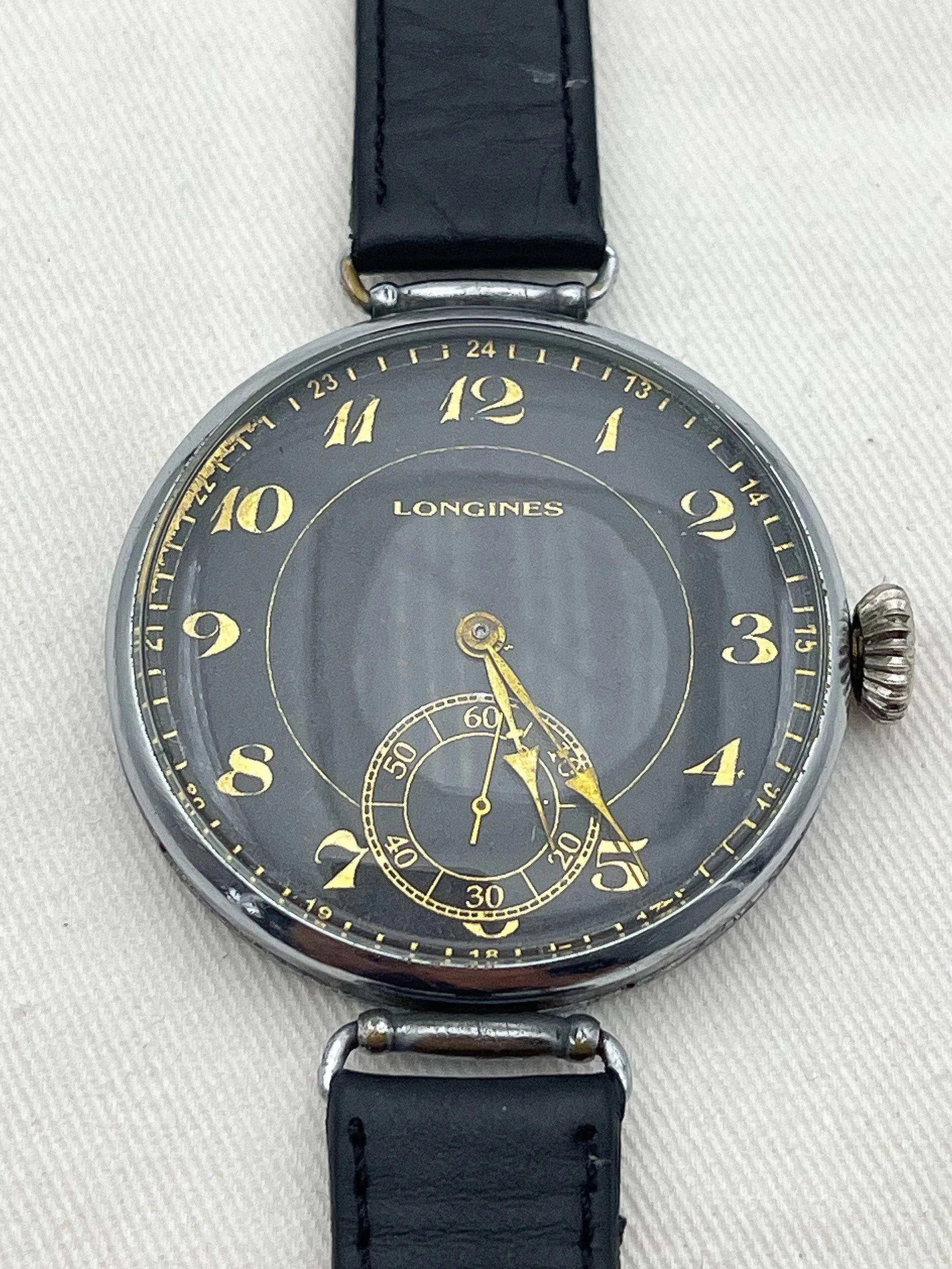 Longines - Black Dial Oversize - 1929 - Atelier Victor Paris - Vintage Watch Shop Dubai