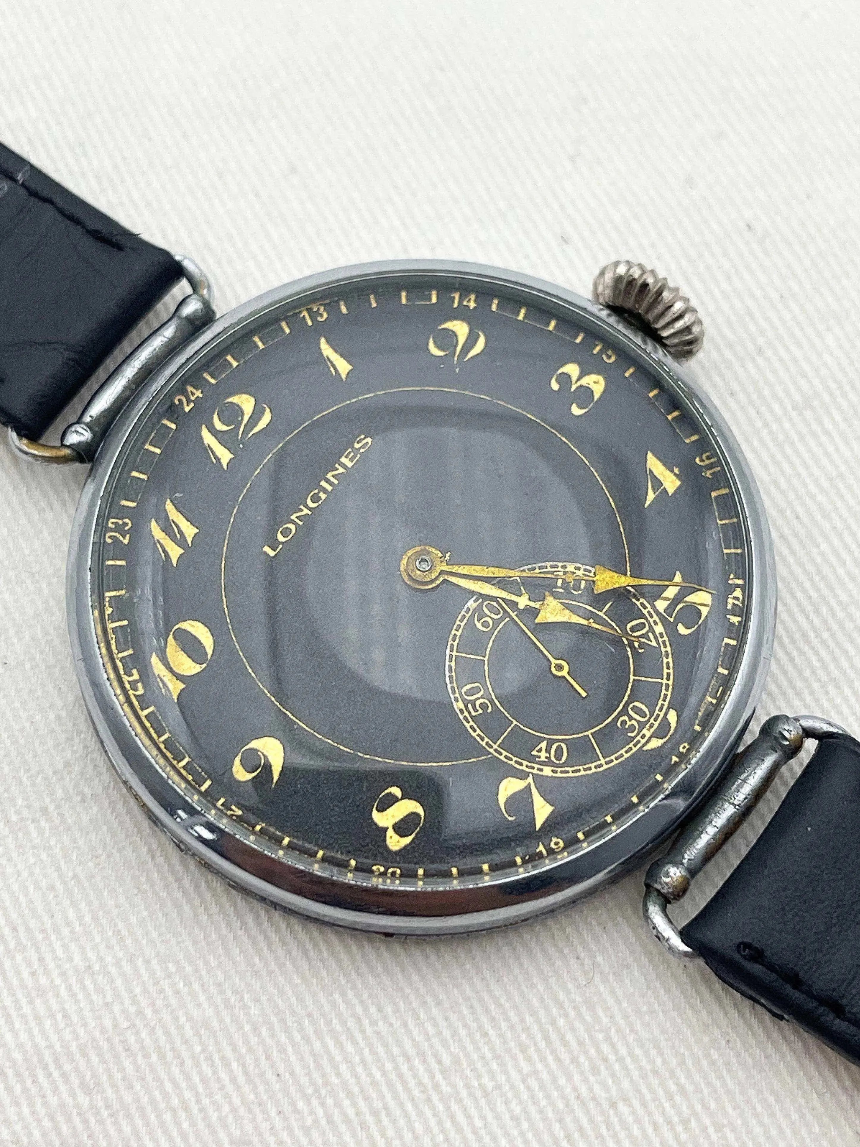 Longines - Black Dial Oversize - 1929 - Atelier Victor Paris - Vintage Watch Shop Dubai