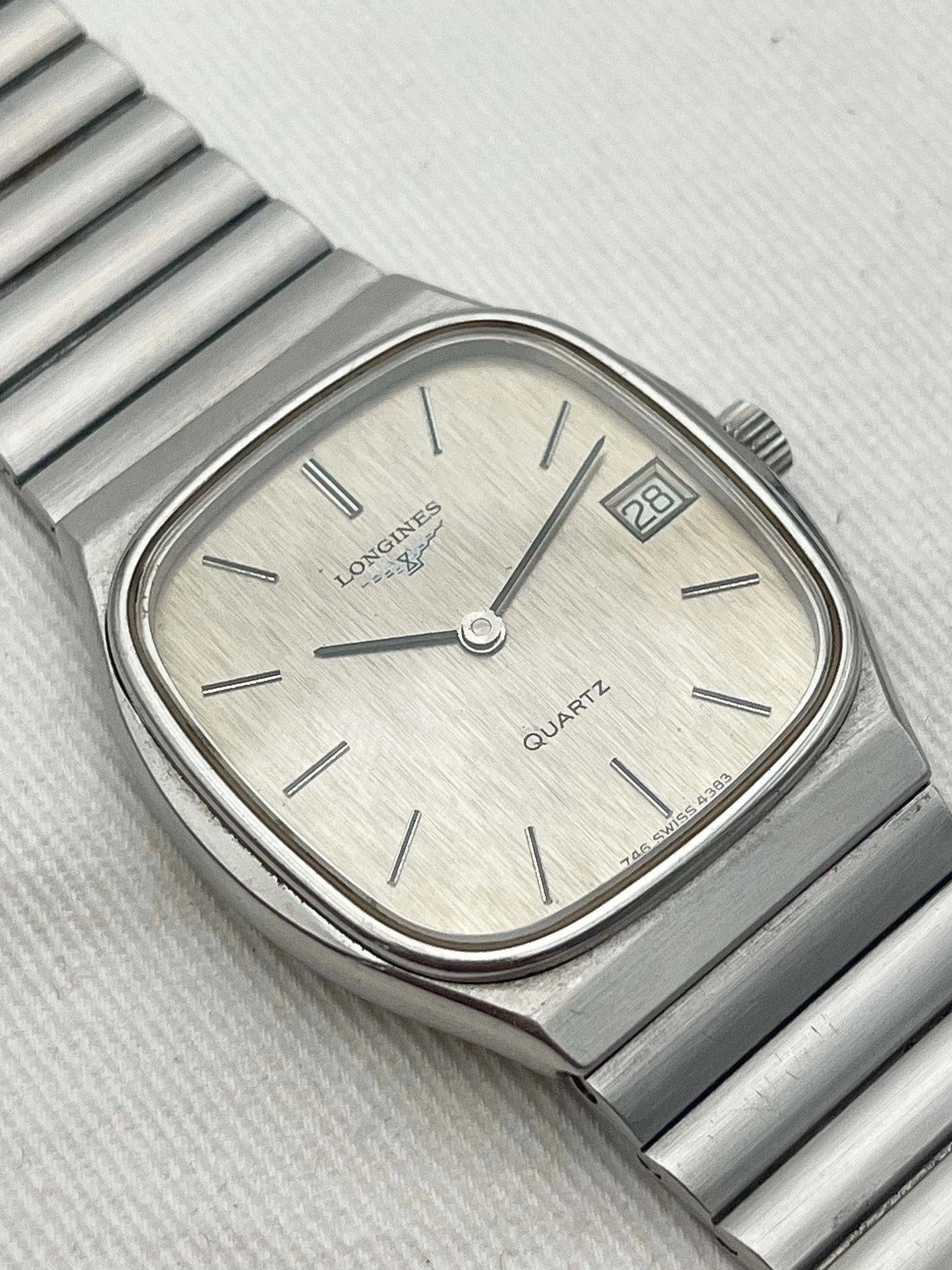 Longines - Bracelet Acier Cadran Lin - 1978 - Atelier Victor Paris - Vintage Watch Shop Dubai