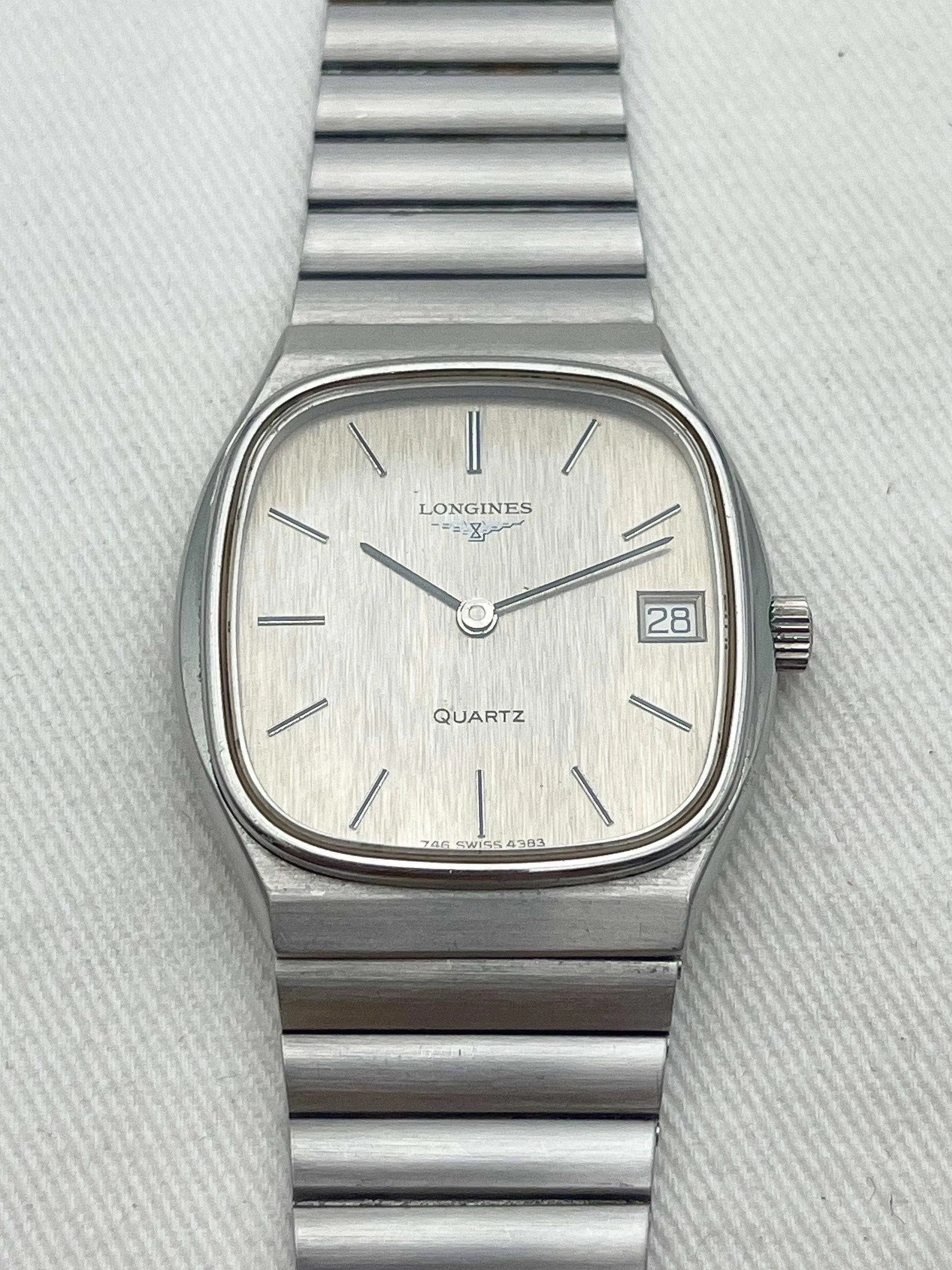 Longines - Bracelet Acier Cadran Lin - 1978 - Atelier Victor Paris - Vintage Watch Shop Dubai