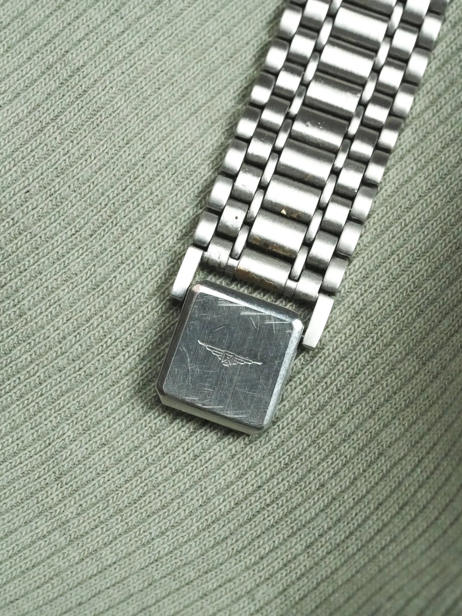 Longines - Bracelet Acier Maille Lunette Or - Papier - 1991 - Atelier Victor - Vintage  Shop