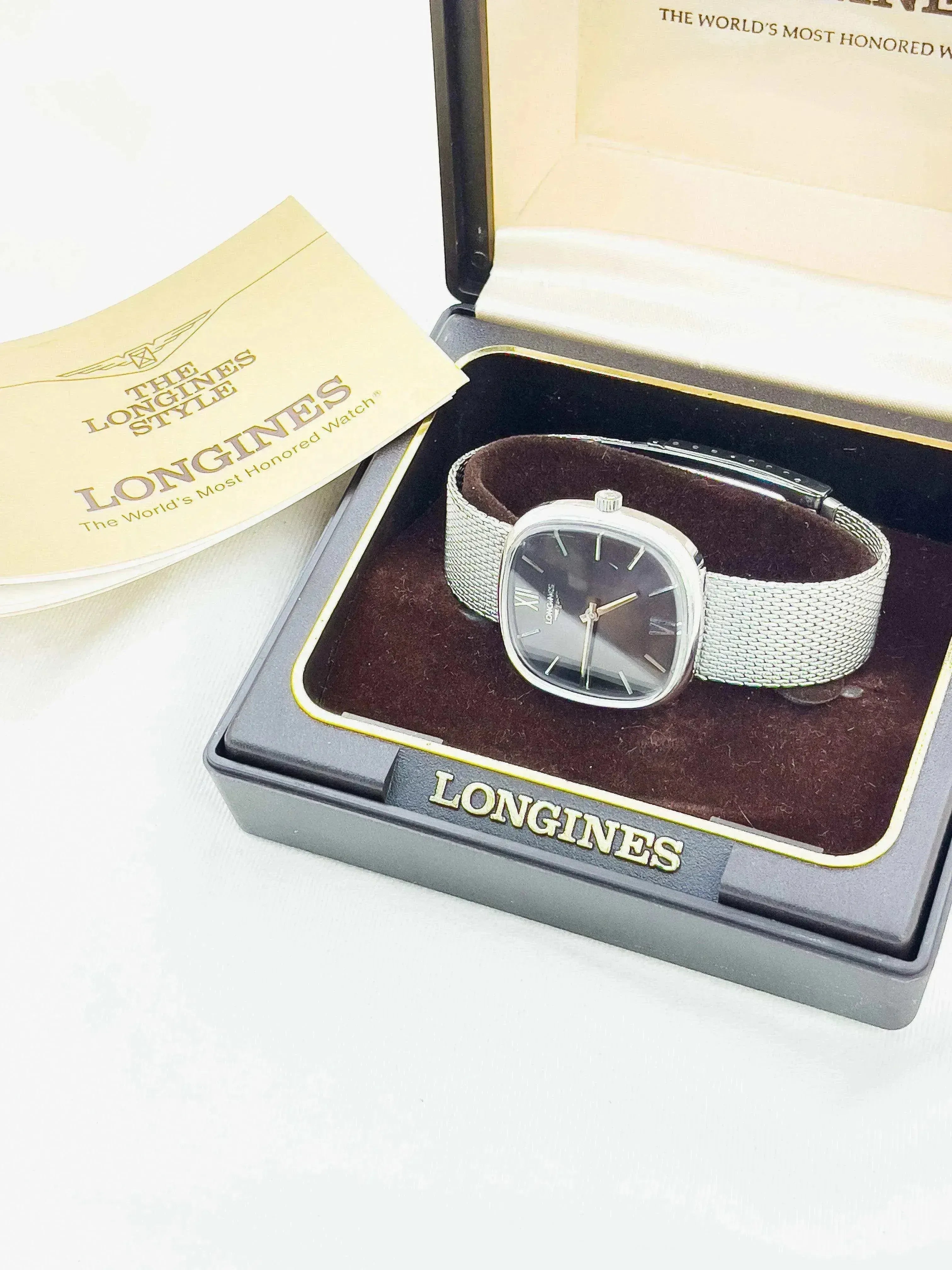 Longines - Cadran Ghost Coussin - Boite & Papier - 1980 - Atelier Victor