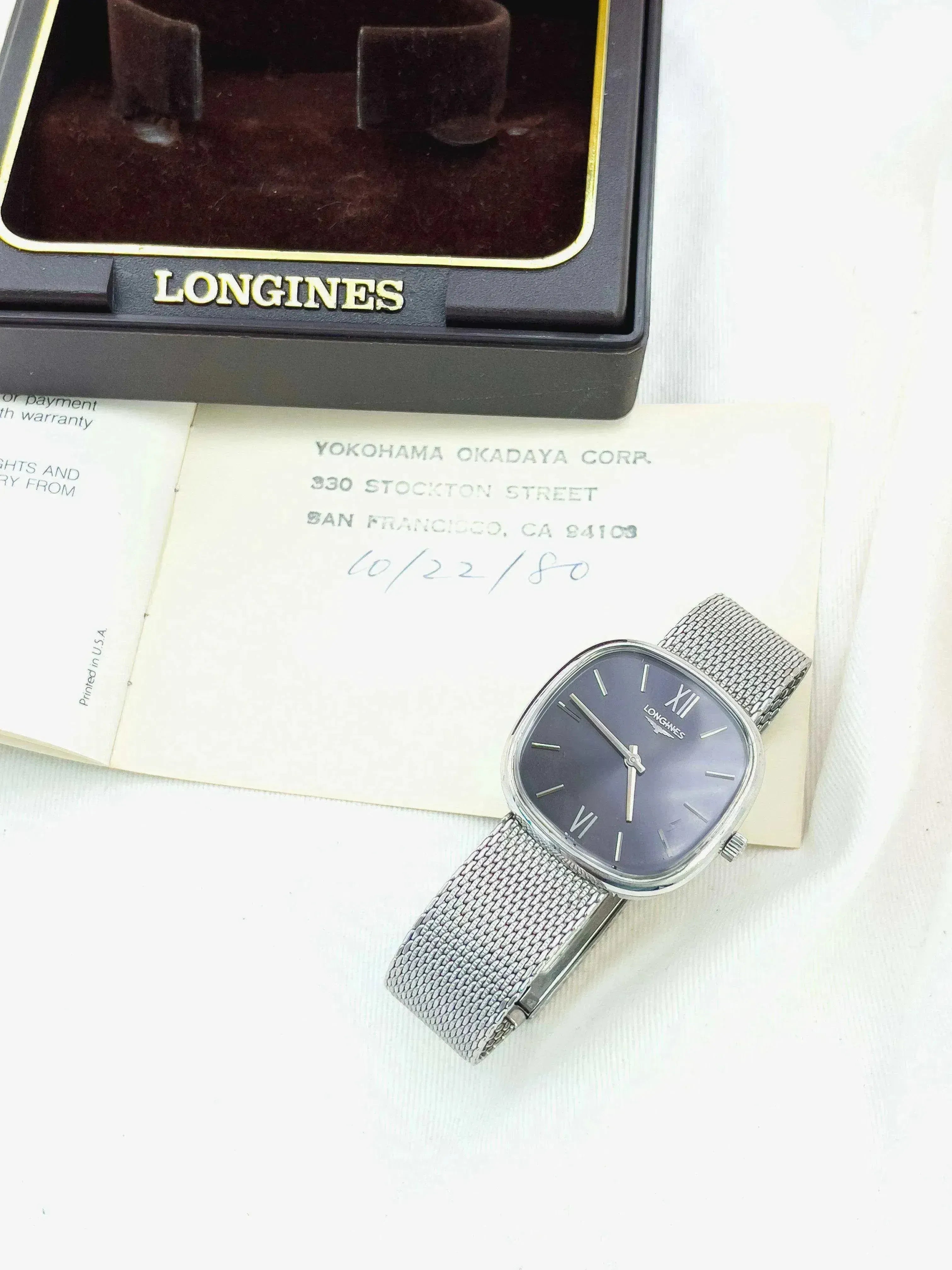 Longines - Cadran Ghost Coussin - Boite & Papier - 1980 - Atelier Victor